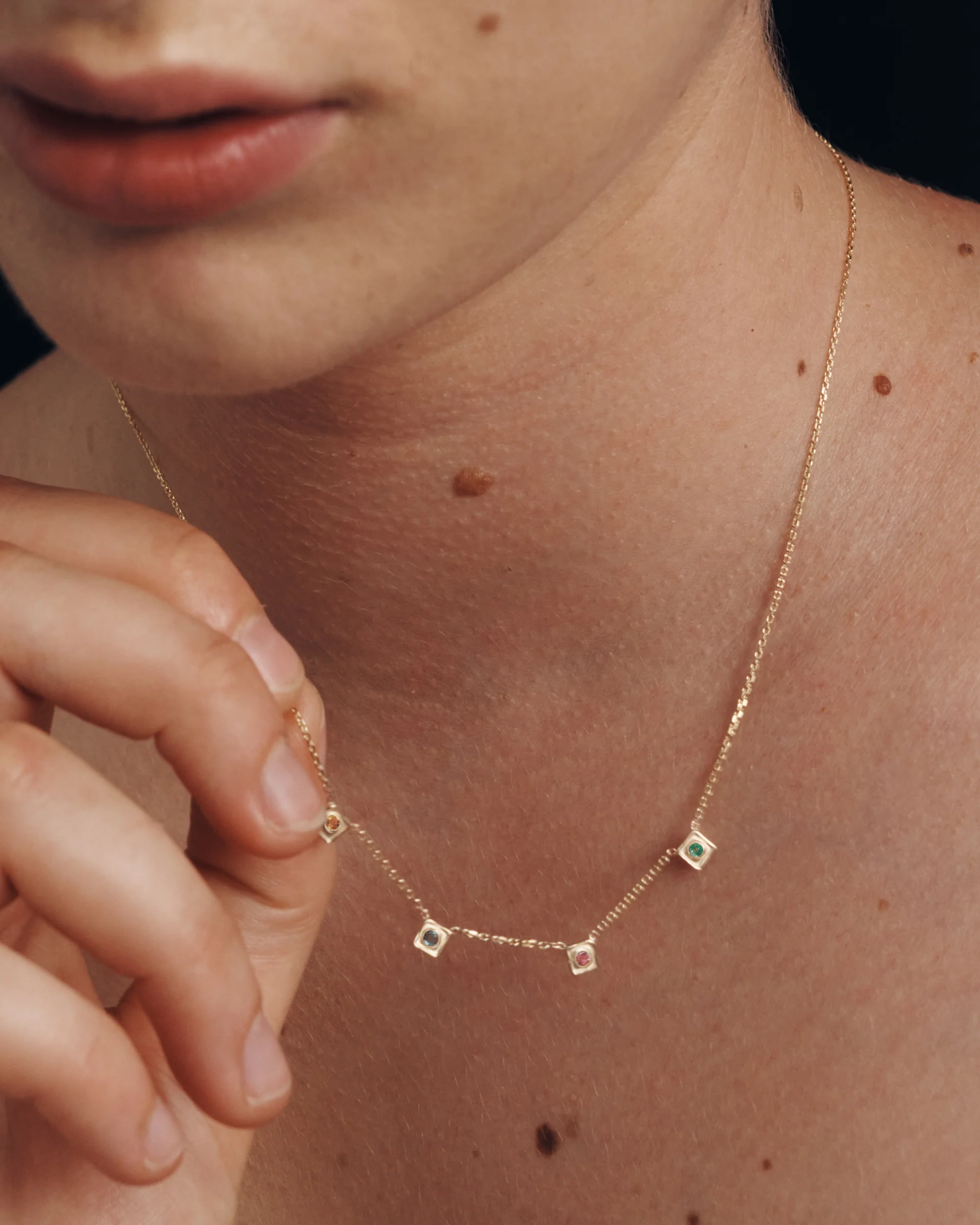 Florence Birthstone Necklace 9K Solid Gold - Image 4