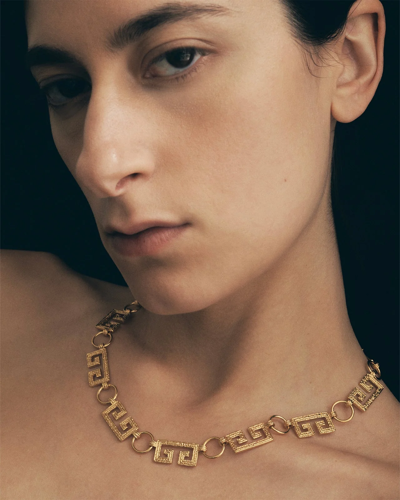 Greca Chain Necklace Gold Vermeil - Image 4