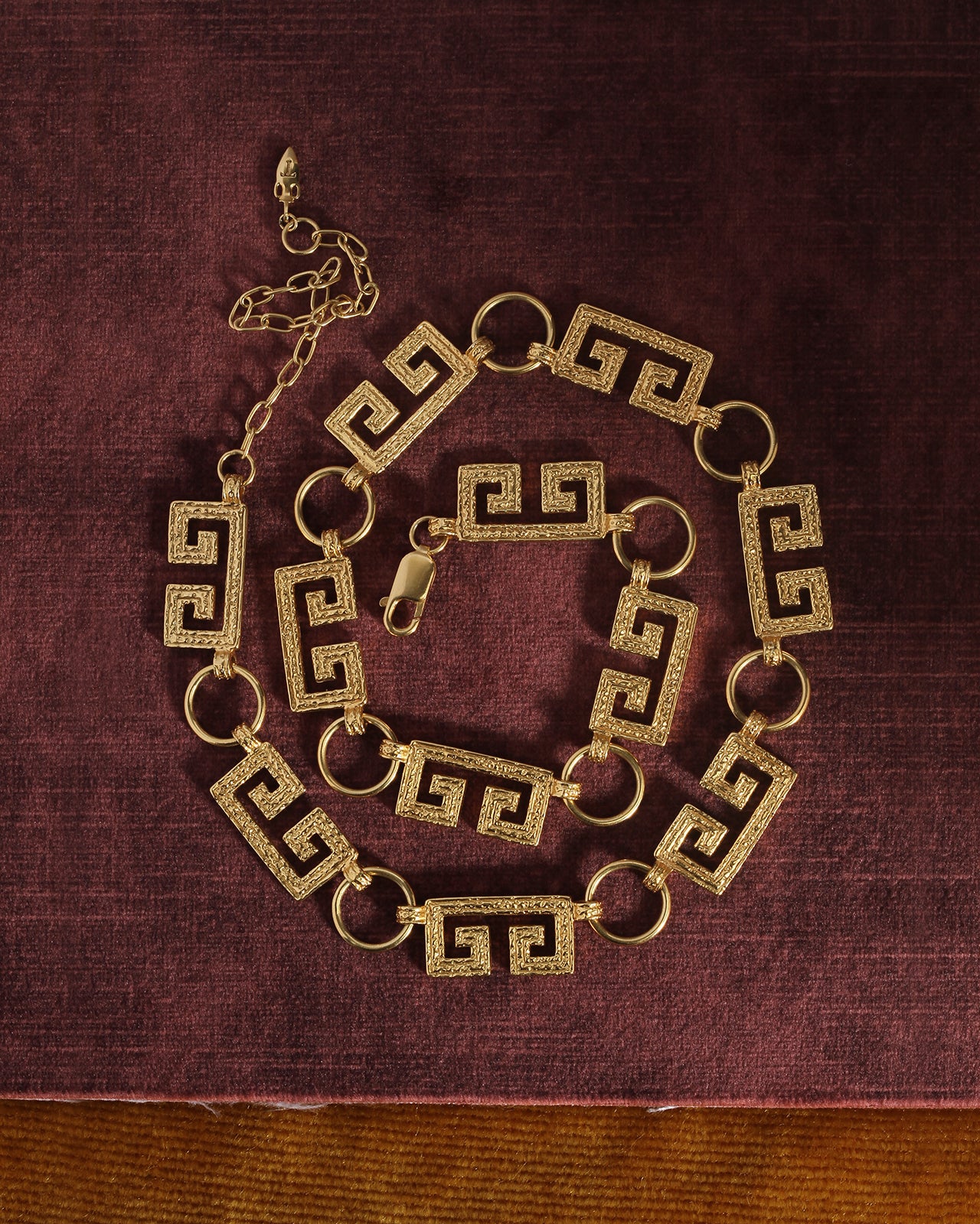 Greca Chain Necklace Gold Vermeil - Image 5