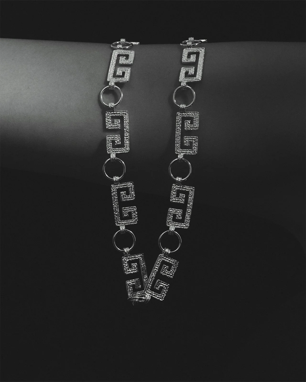 Greca Chain Necklace Silver - Image 3