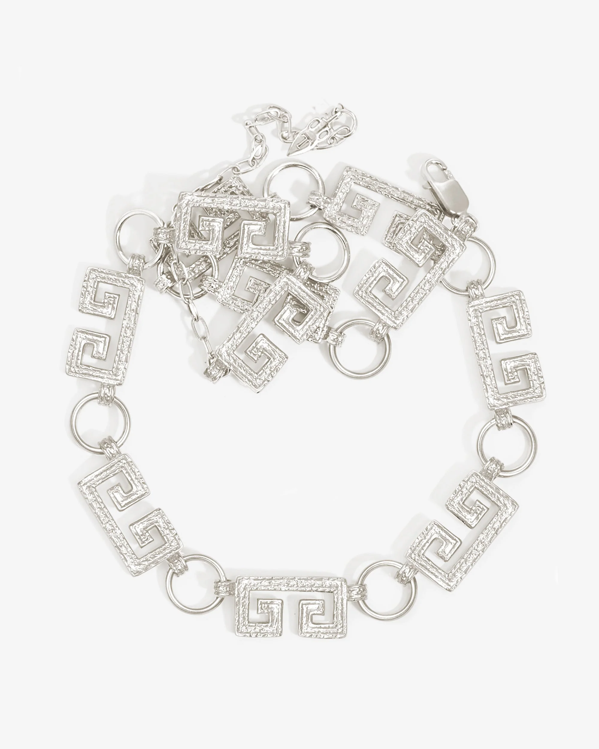 Greca Chain Necklace Silver - Image 4