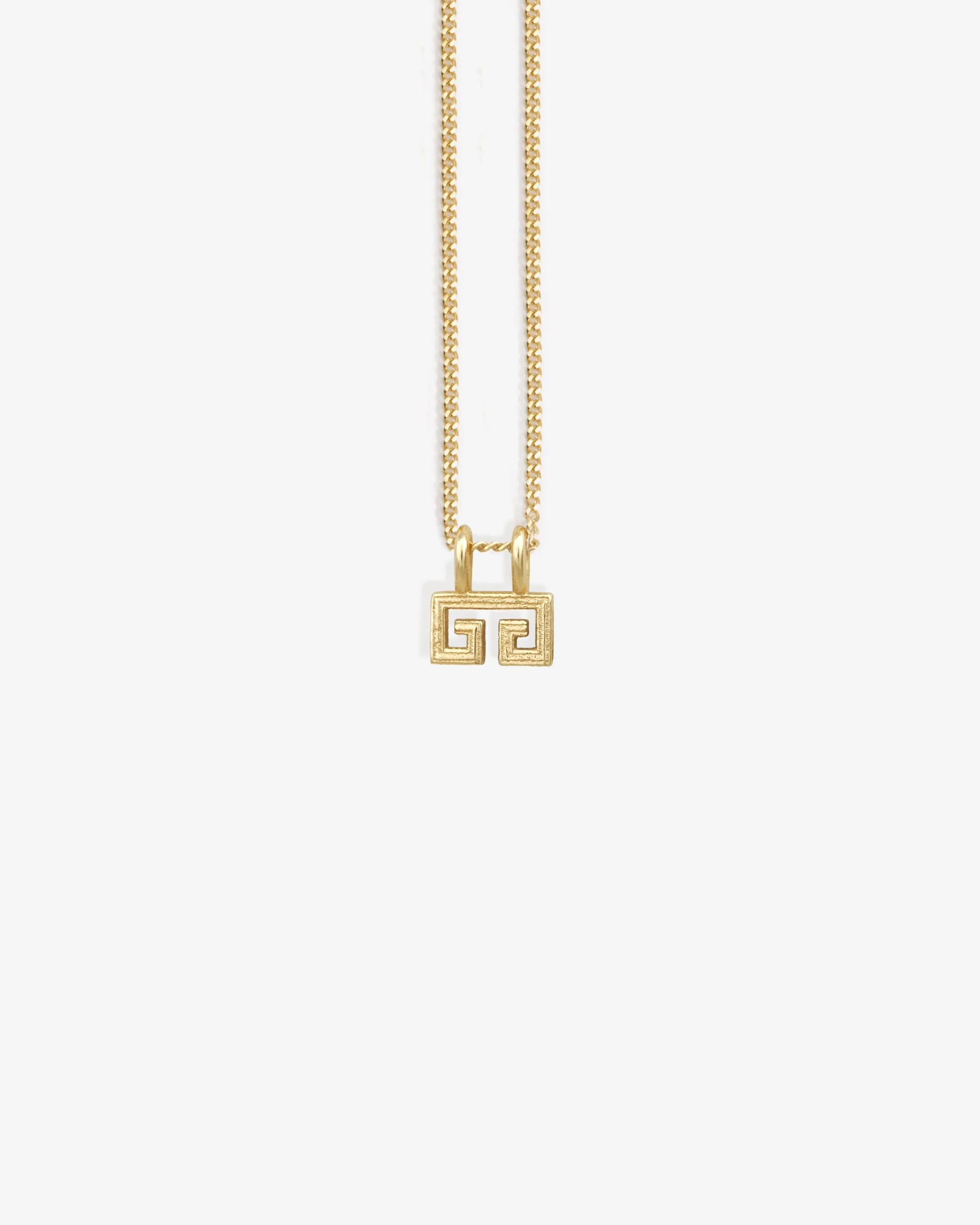 Greek Key Necklace Solid Gold