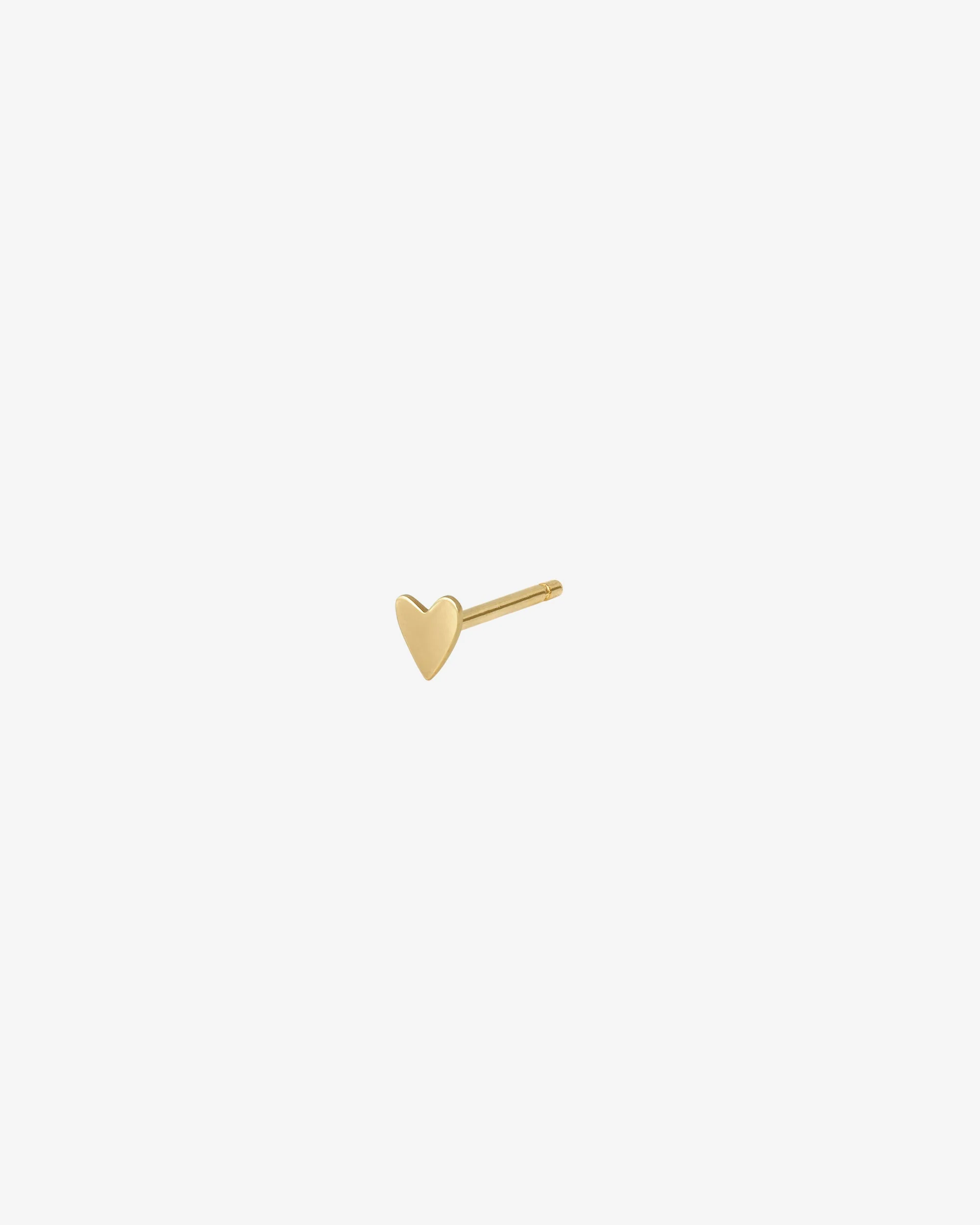 Heart Single Stud Solid Gold