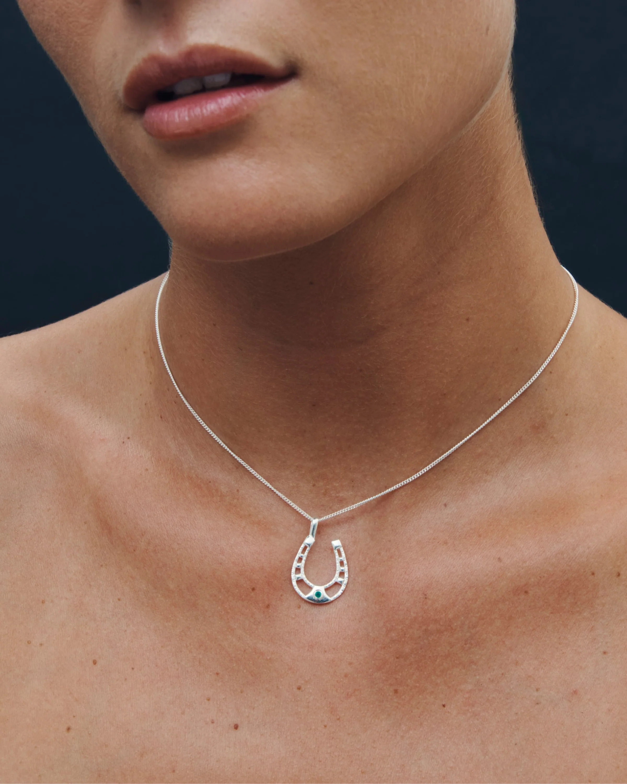 Horseshoe Necklace Silver - Image 2