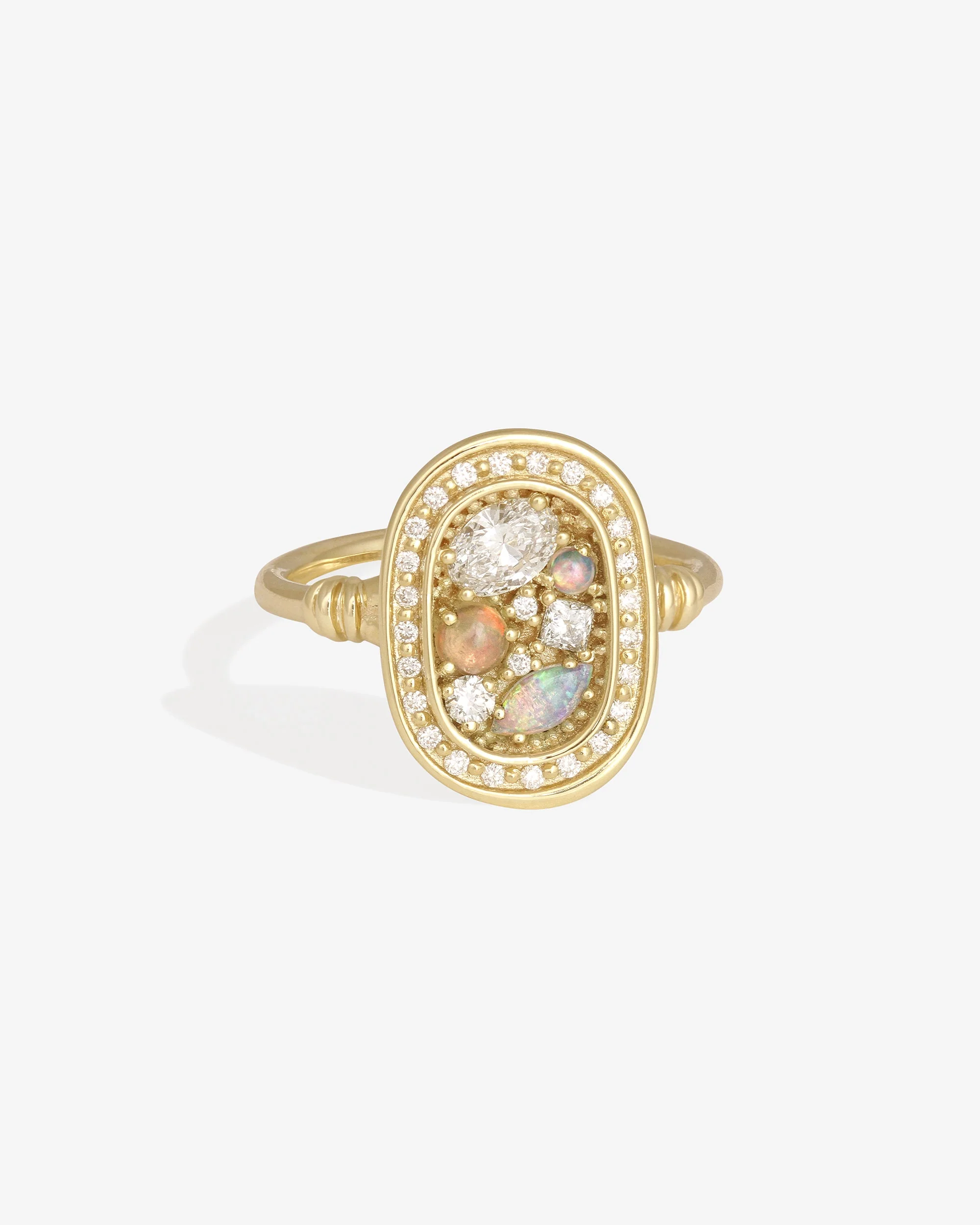 Illume Halo Diamond and Opal Solid Gold