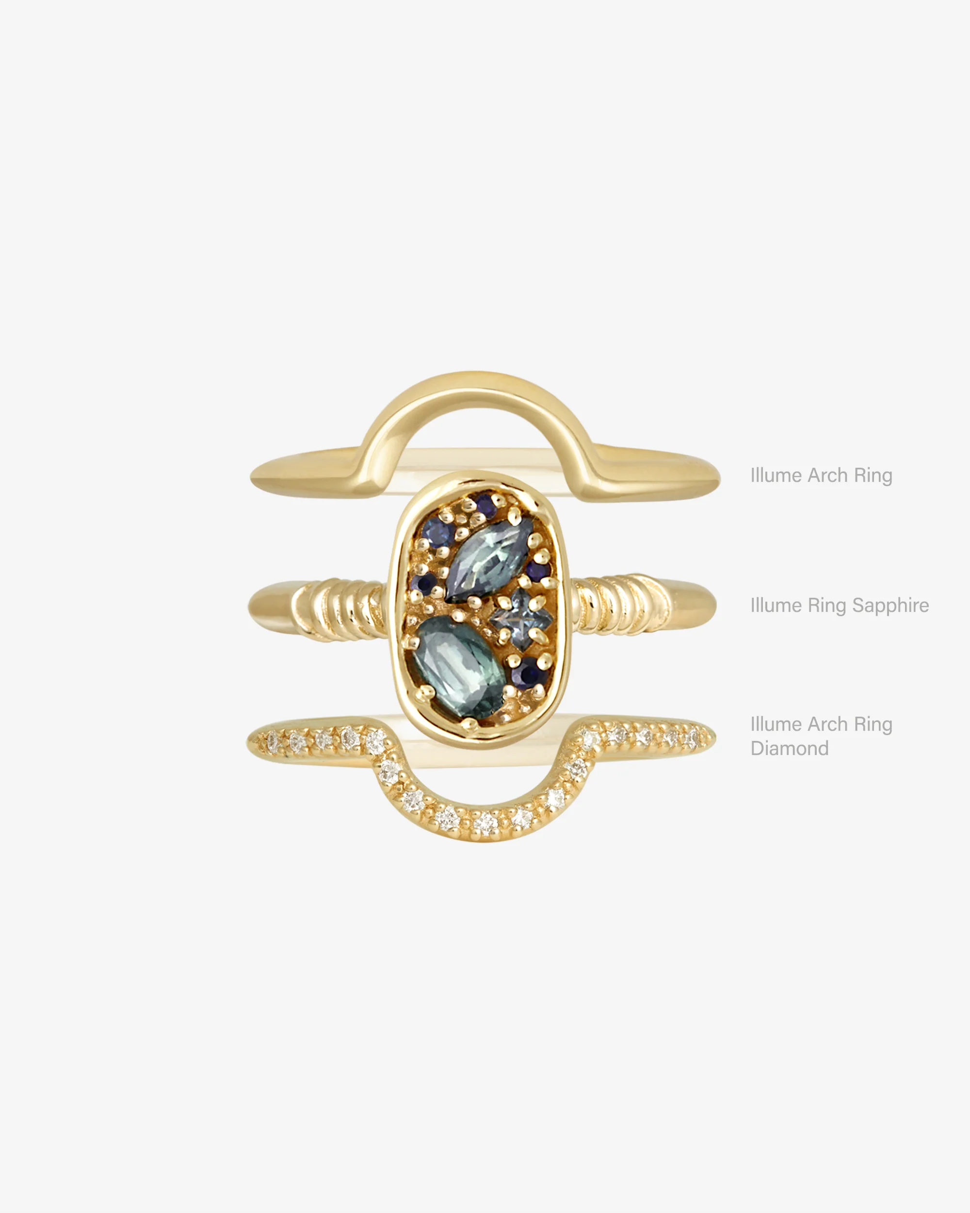 Illume Ring Teal Sapphire Solid Gold - Image 4