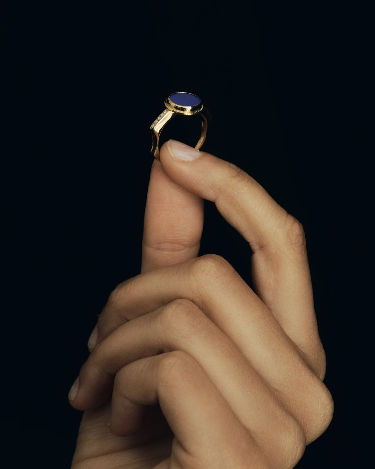 Inara Ring Lapis Solid Gold - Image 3