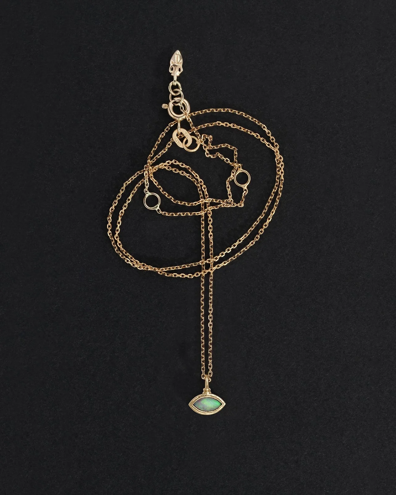 Inaya Necklace Marquise Opal Solid Gold - Image 3