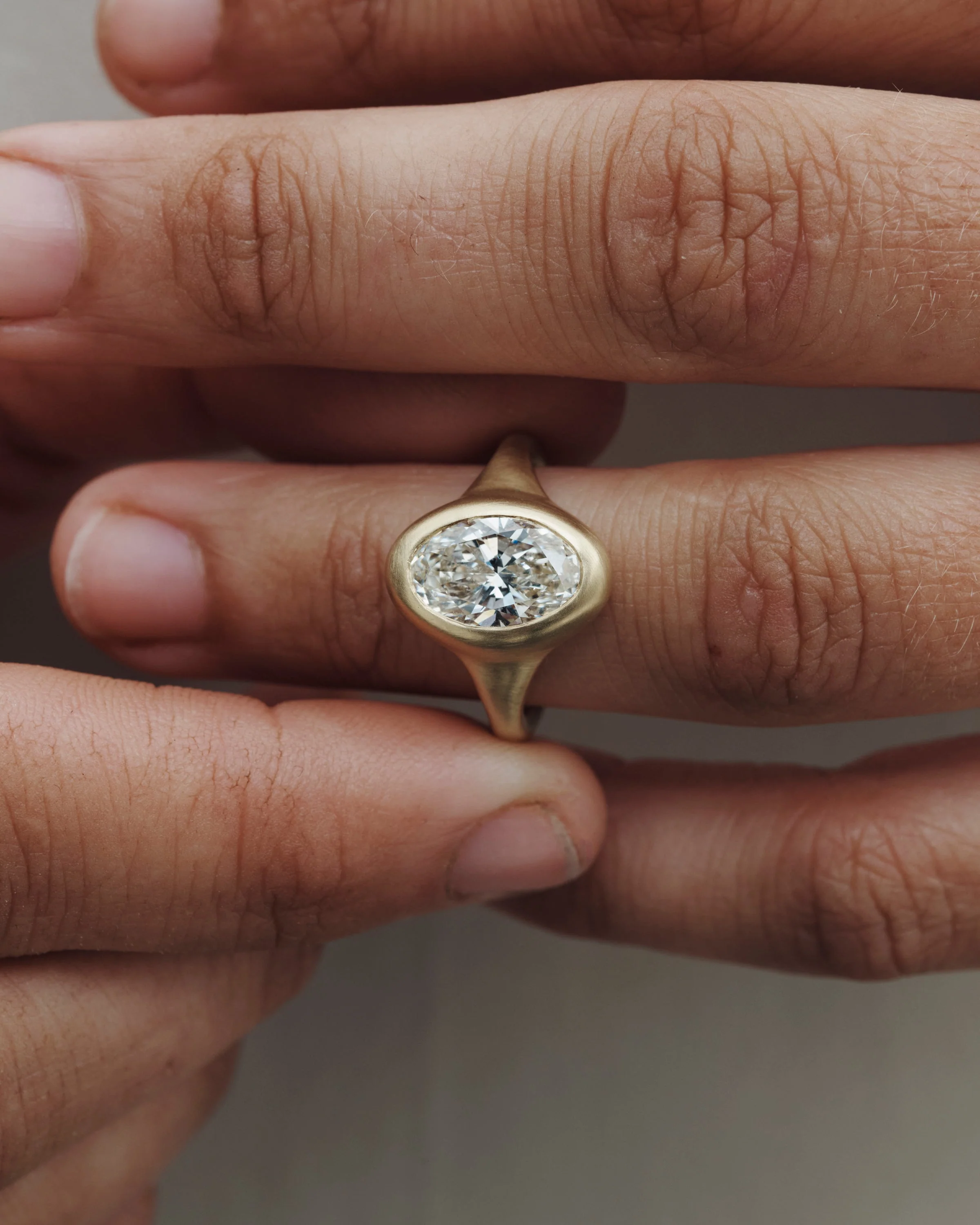 Iris Ring 3ct Diamond Solid Gold - Image 2