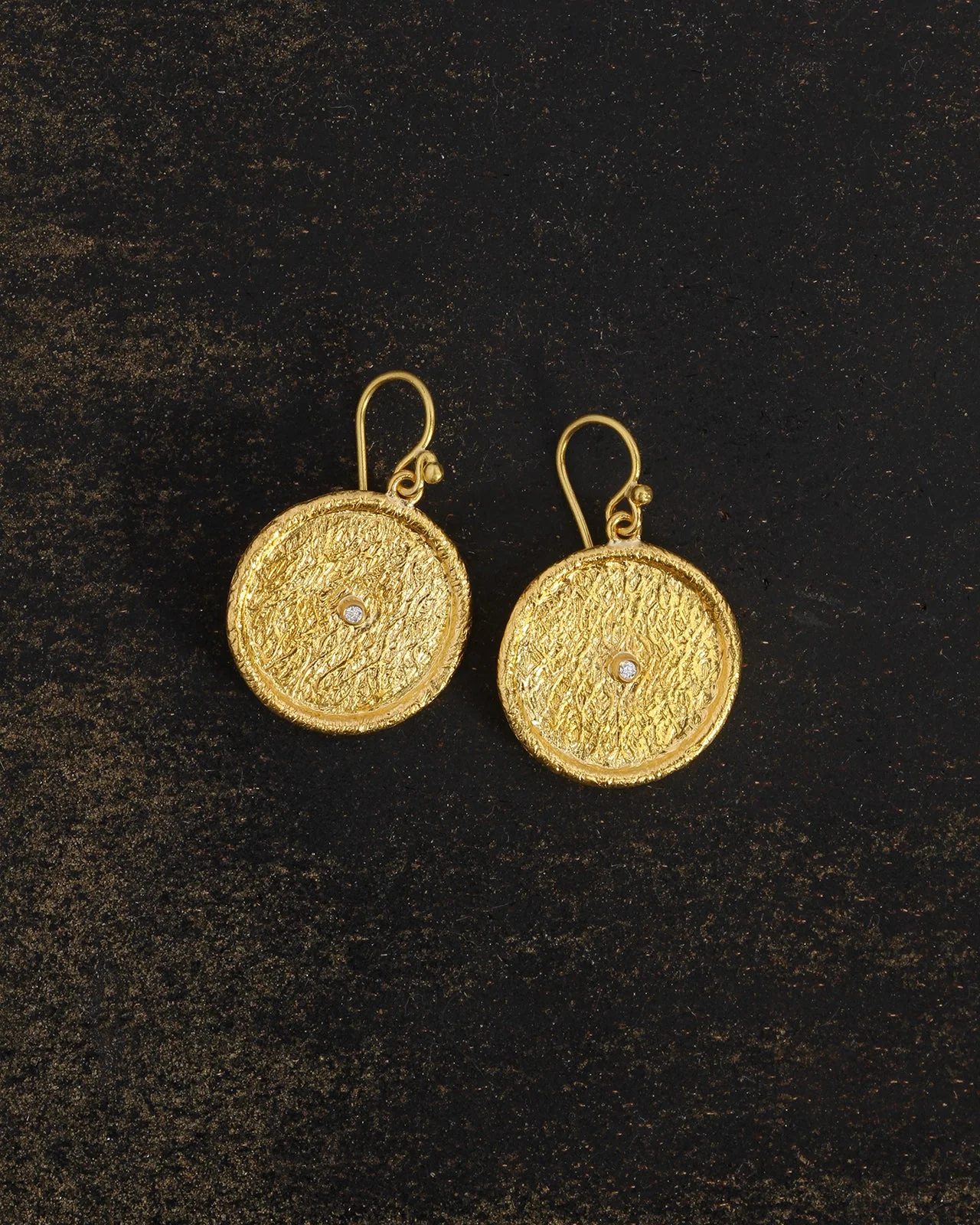 Ishtar Drop Earrings Diamond Solid Gold - Image 2