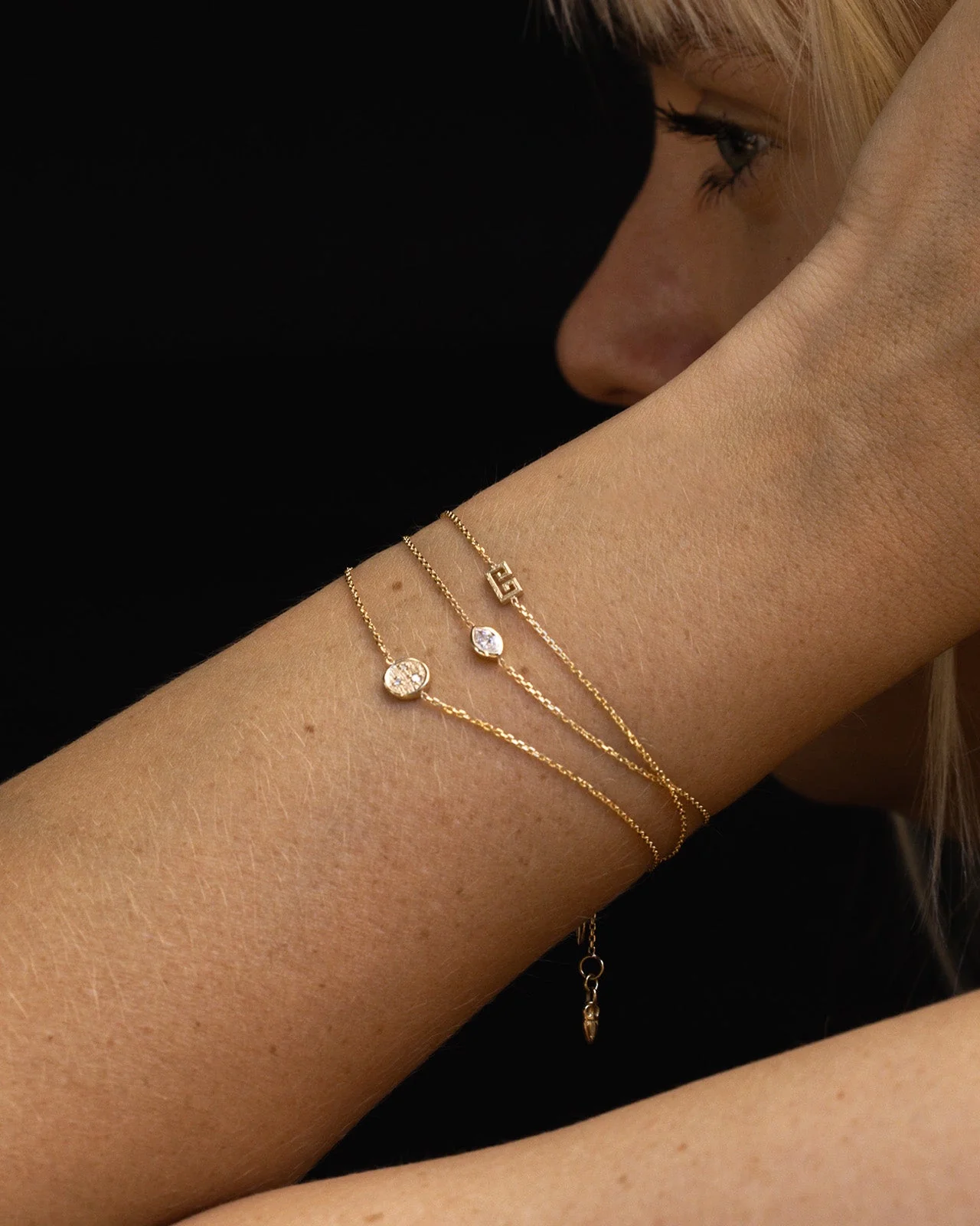 Kasia Coin Bracelet Diamond Solid Gold - Image 2