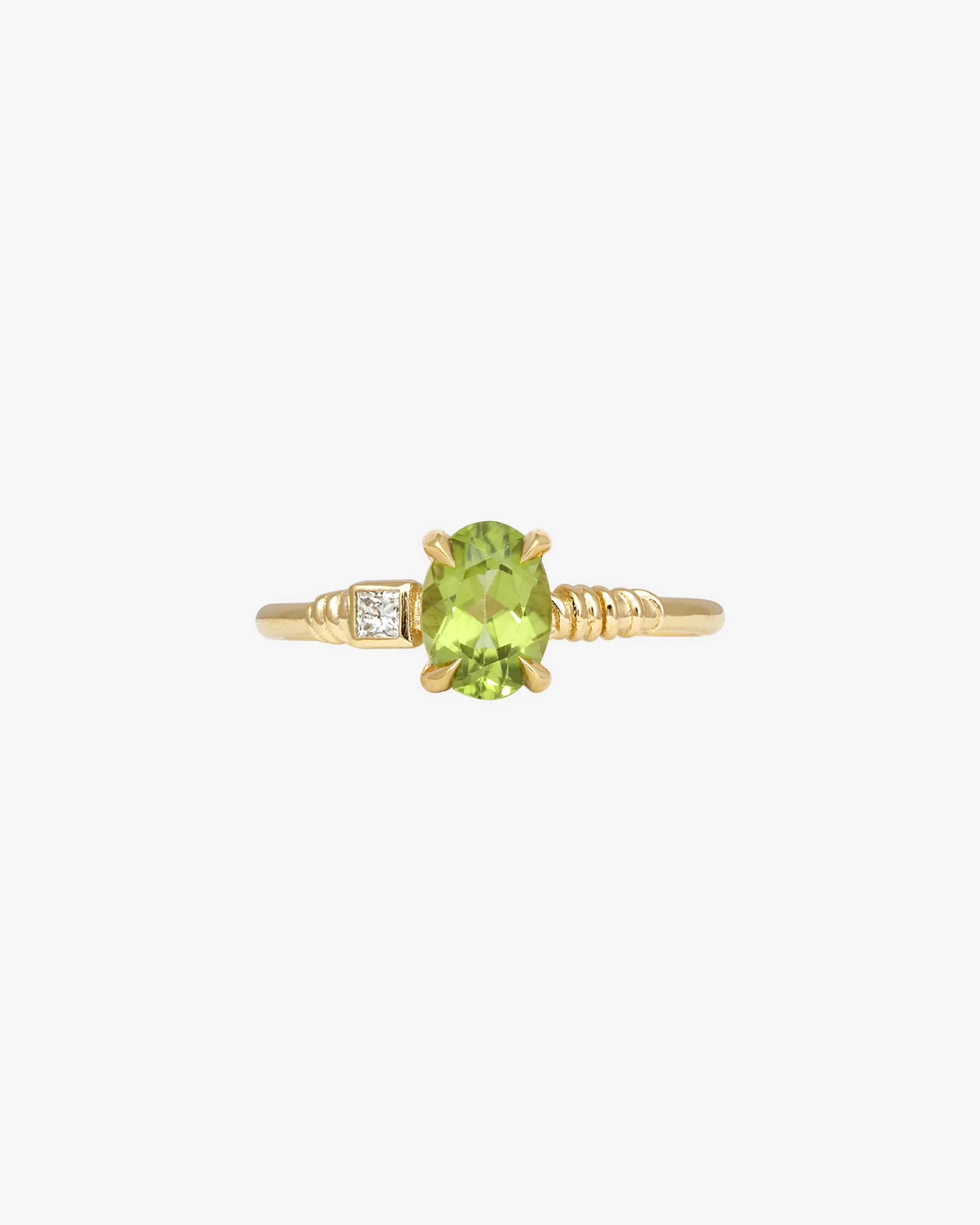 Kyri Ring Peridot Diamond Solid Gold - Image 5