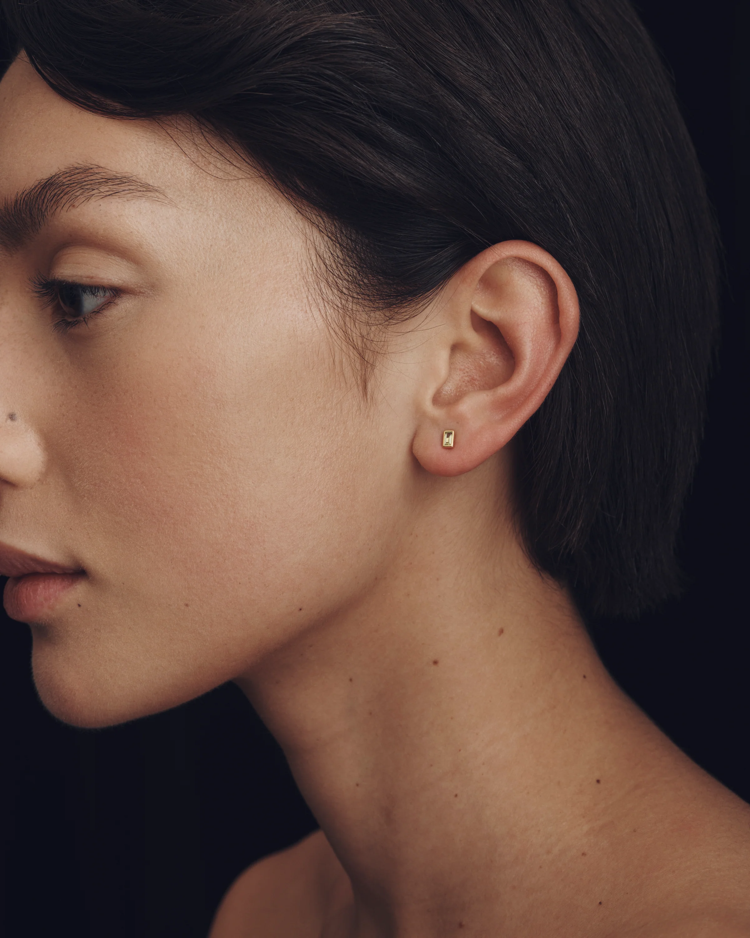 Leda Studs Peridot Gold Vermeil - Image 3