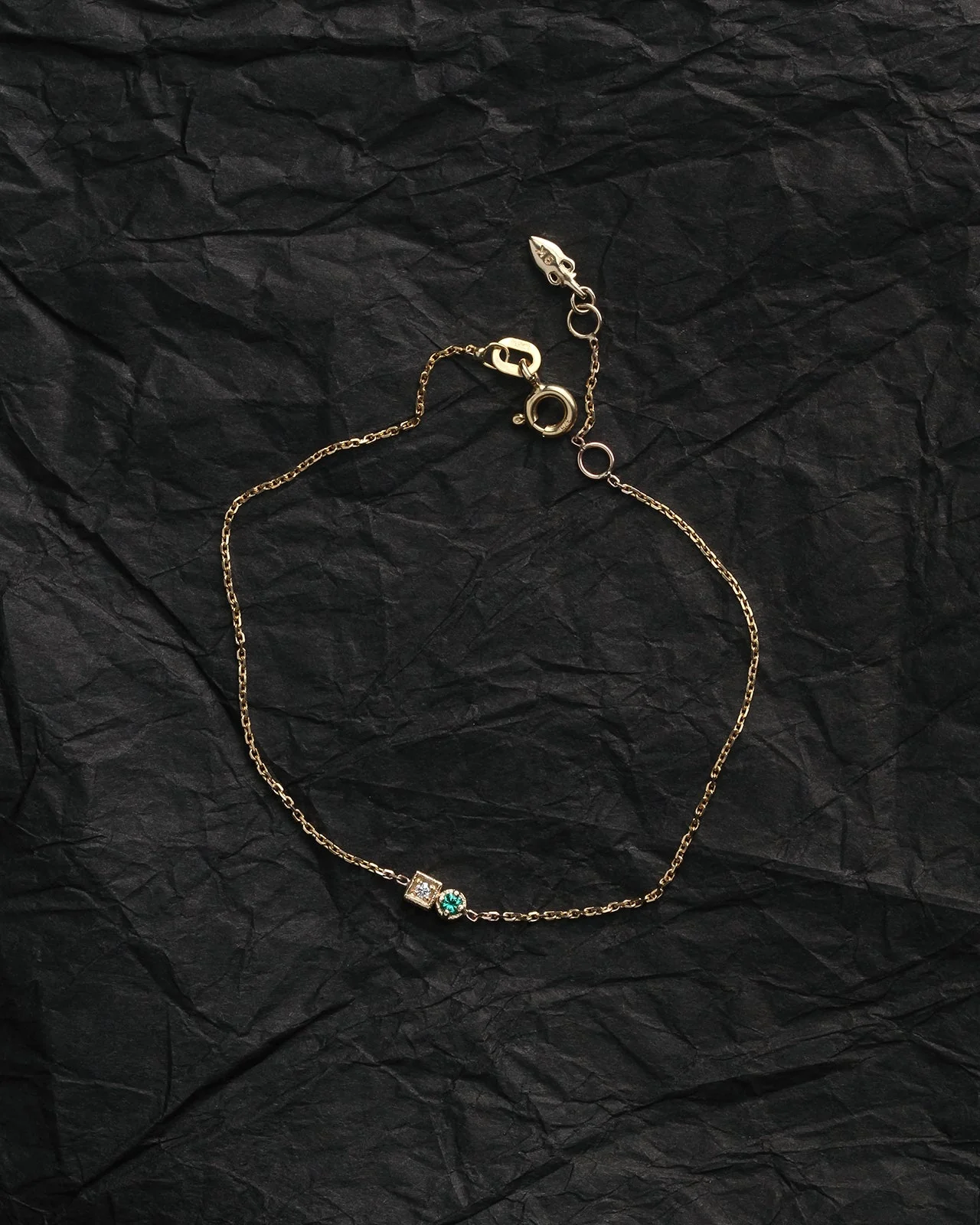 Lenci Bracelet Emerald Diamond Solid Gold - Image 3