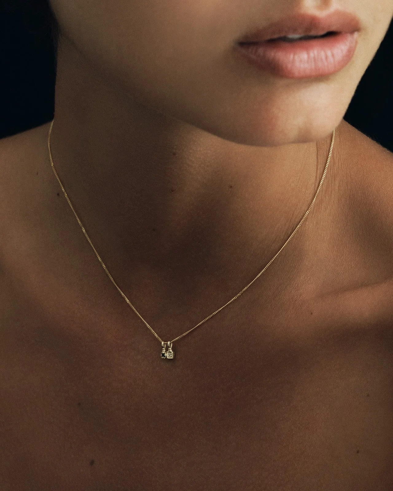 Lenci Necklace Sapphire Solid Gold - Image 2