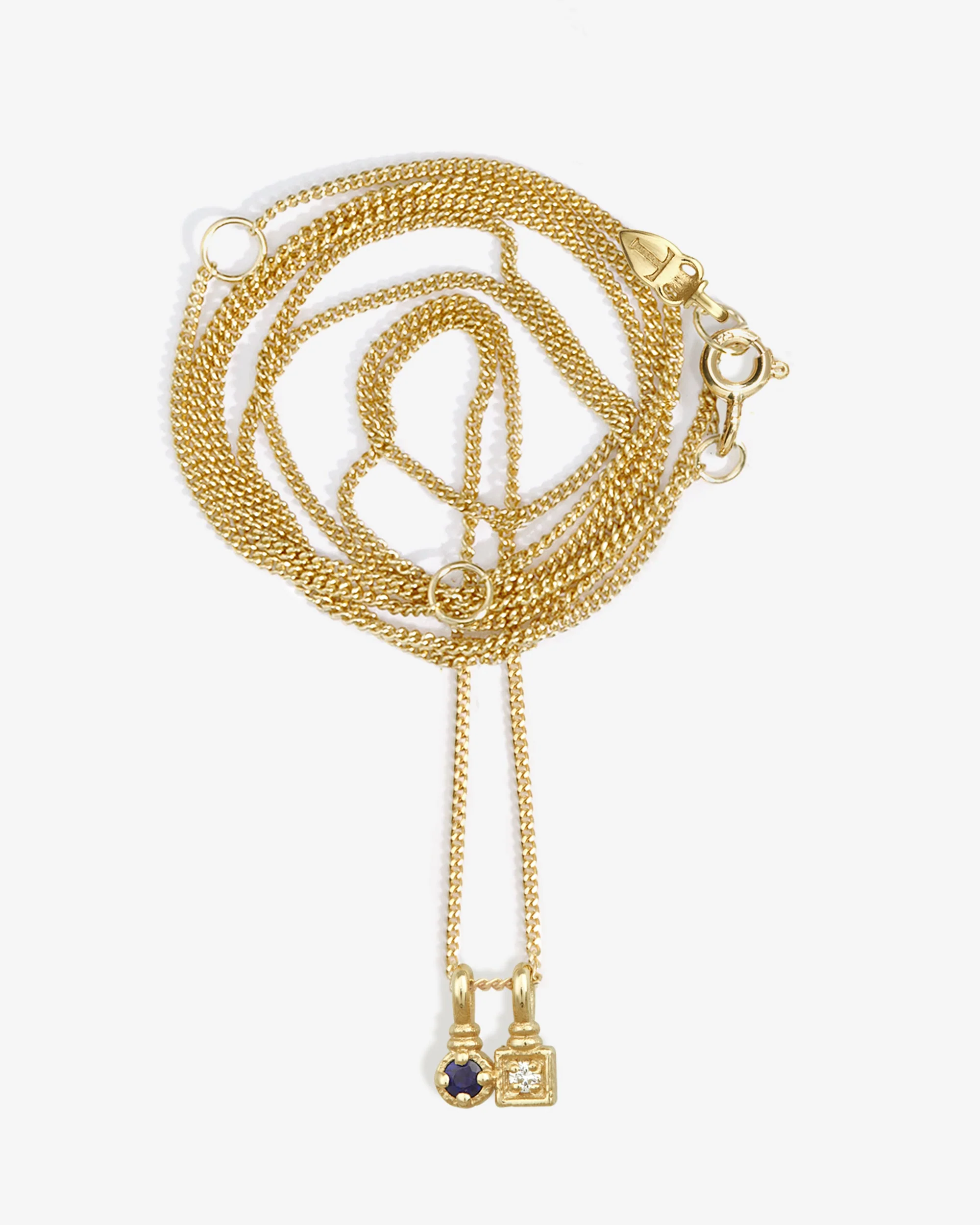 Lenci Necklace Sapphire Solid Gold - Image 3