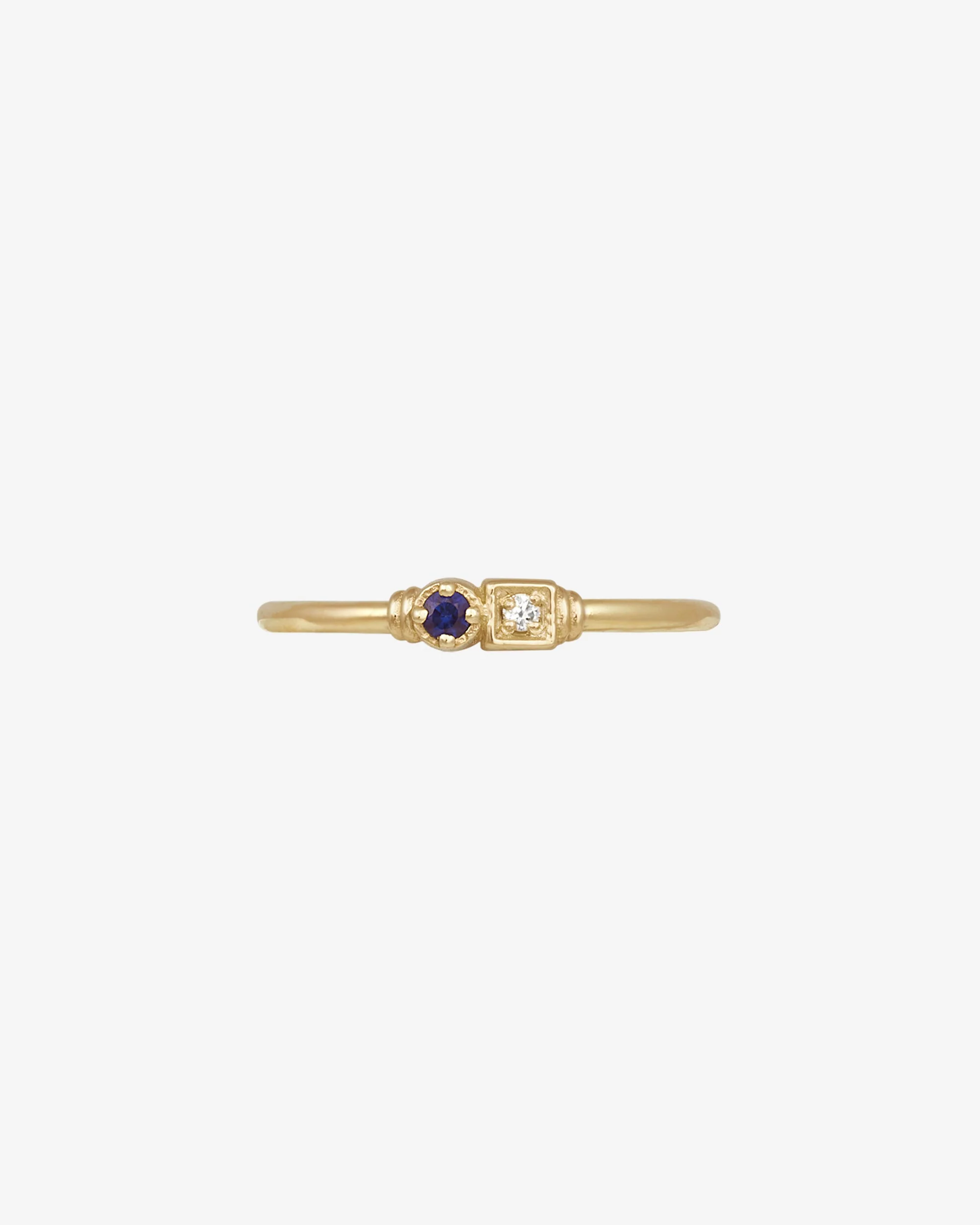 Lenci Ring Sapphire Diamond Solid Gold - Image 3