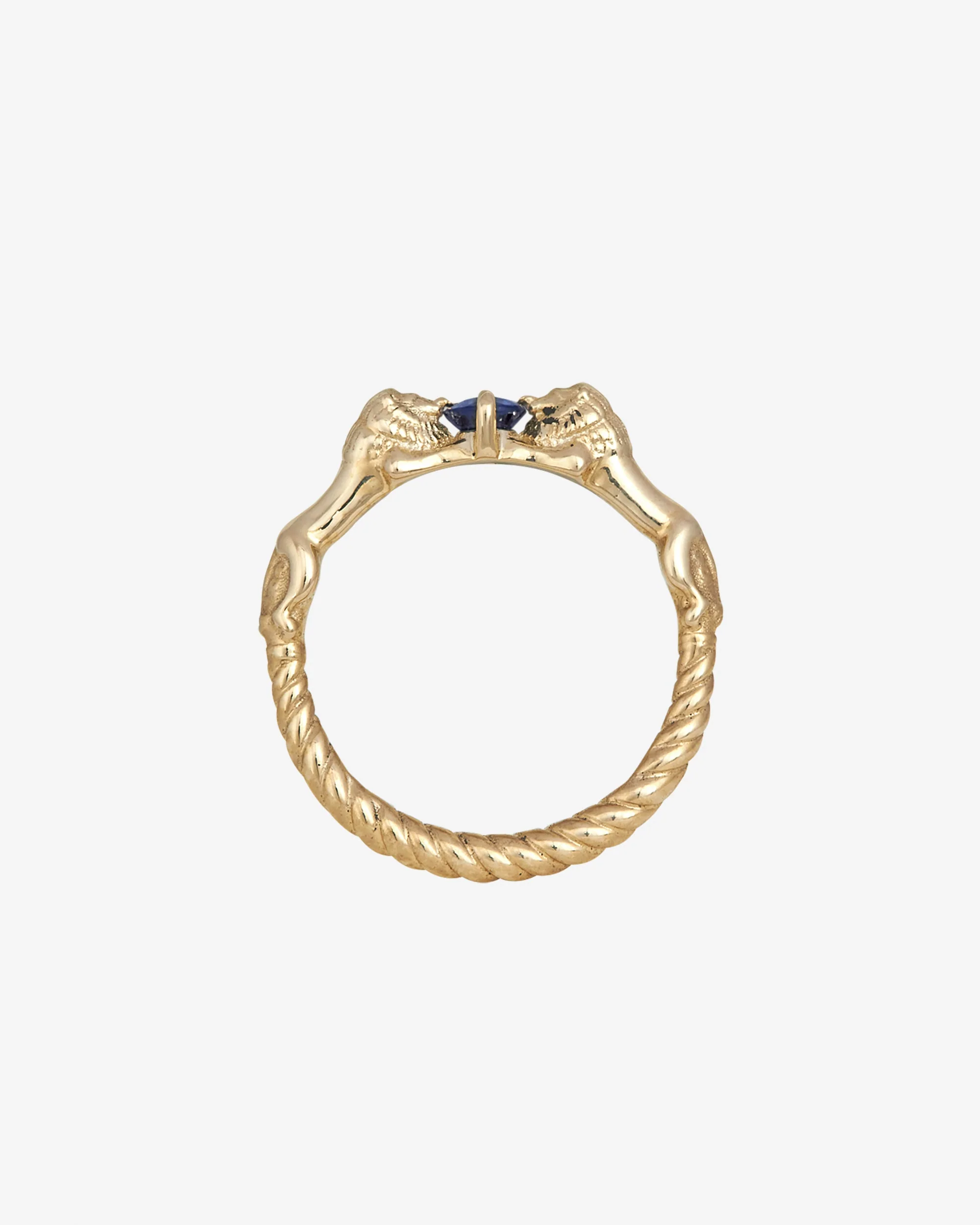 Leon Ring Blue Sapphire Solid Gold - Image 3