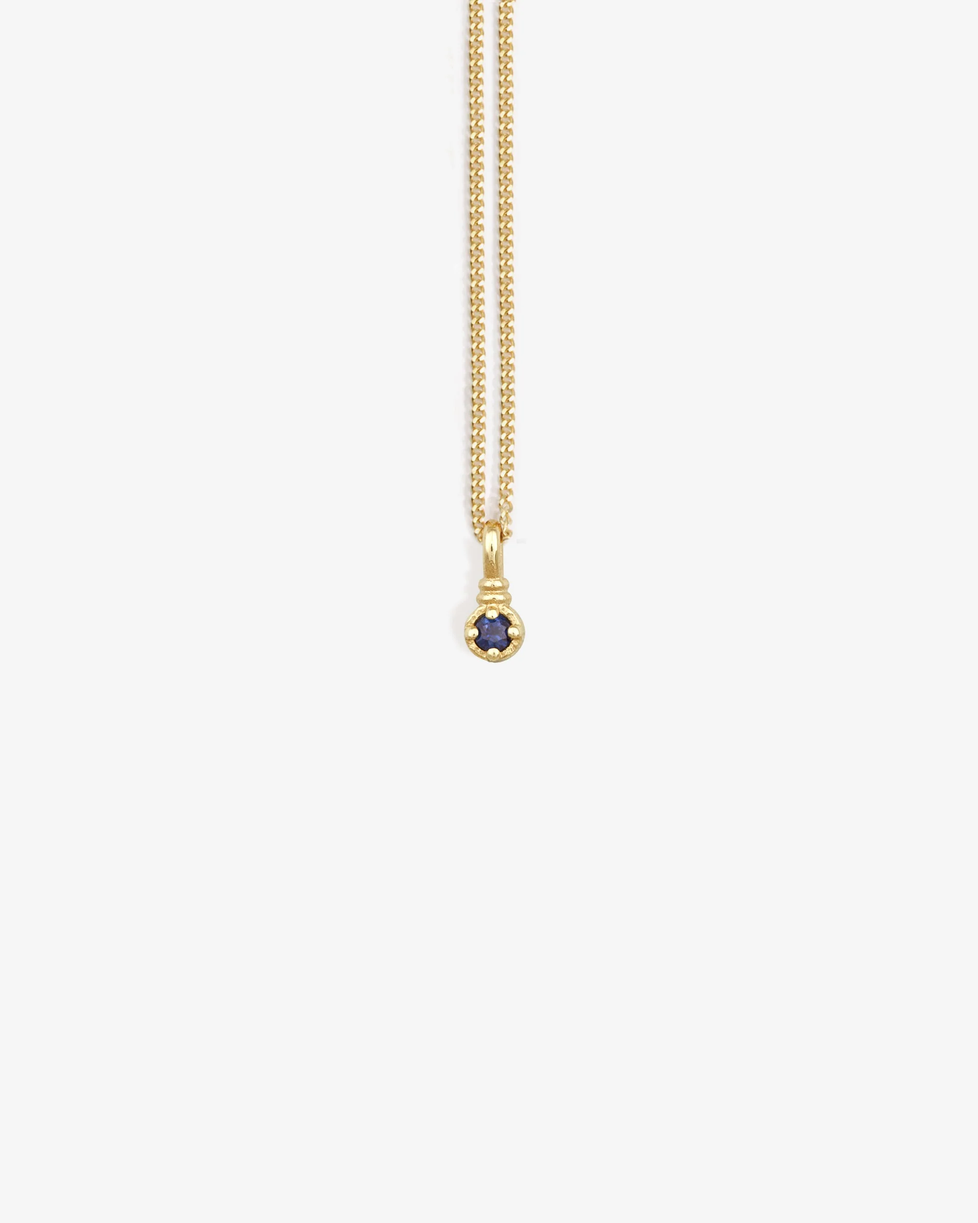 Leto Necklace Sapphire Solid Gold