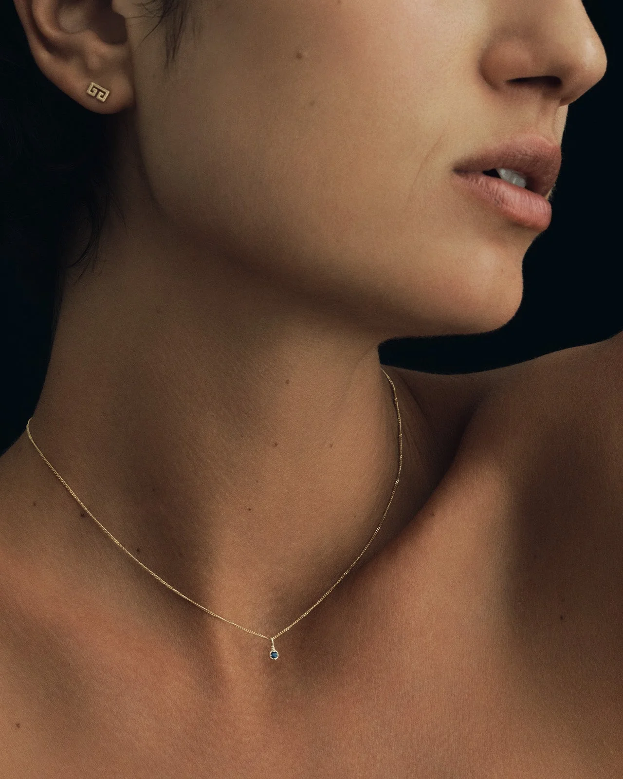 Leto Necklace Sapphire Solid Gold - Image 2