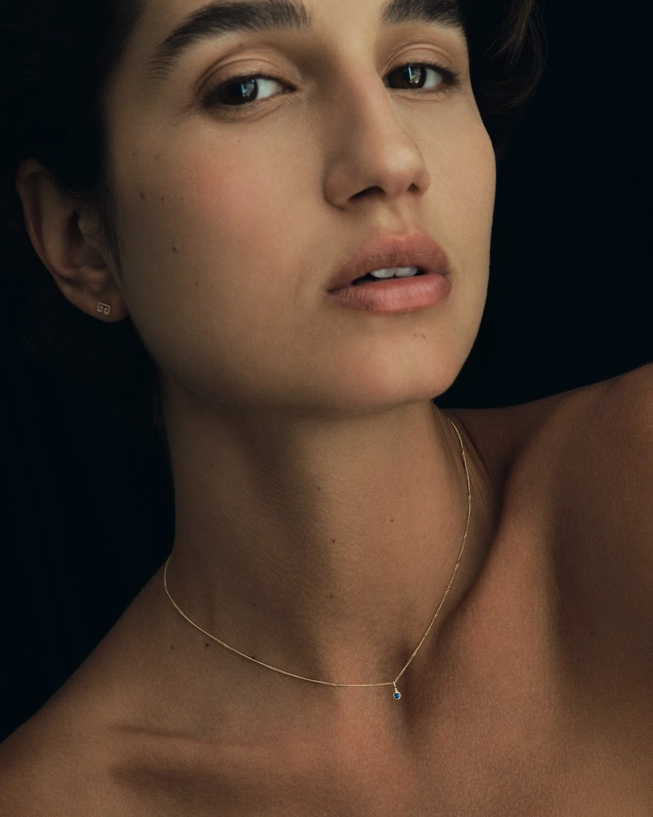 Leto Necklace Sapphire Solid Gold - Image 3