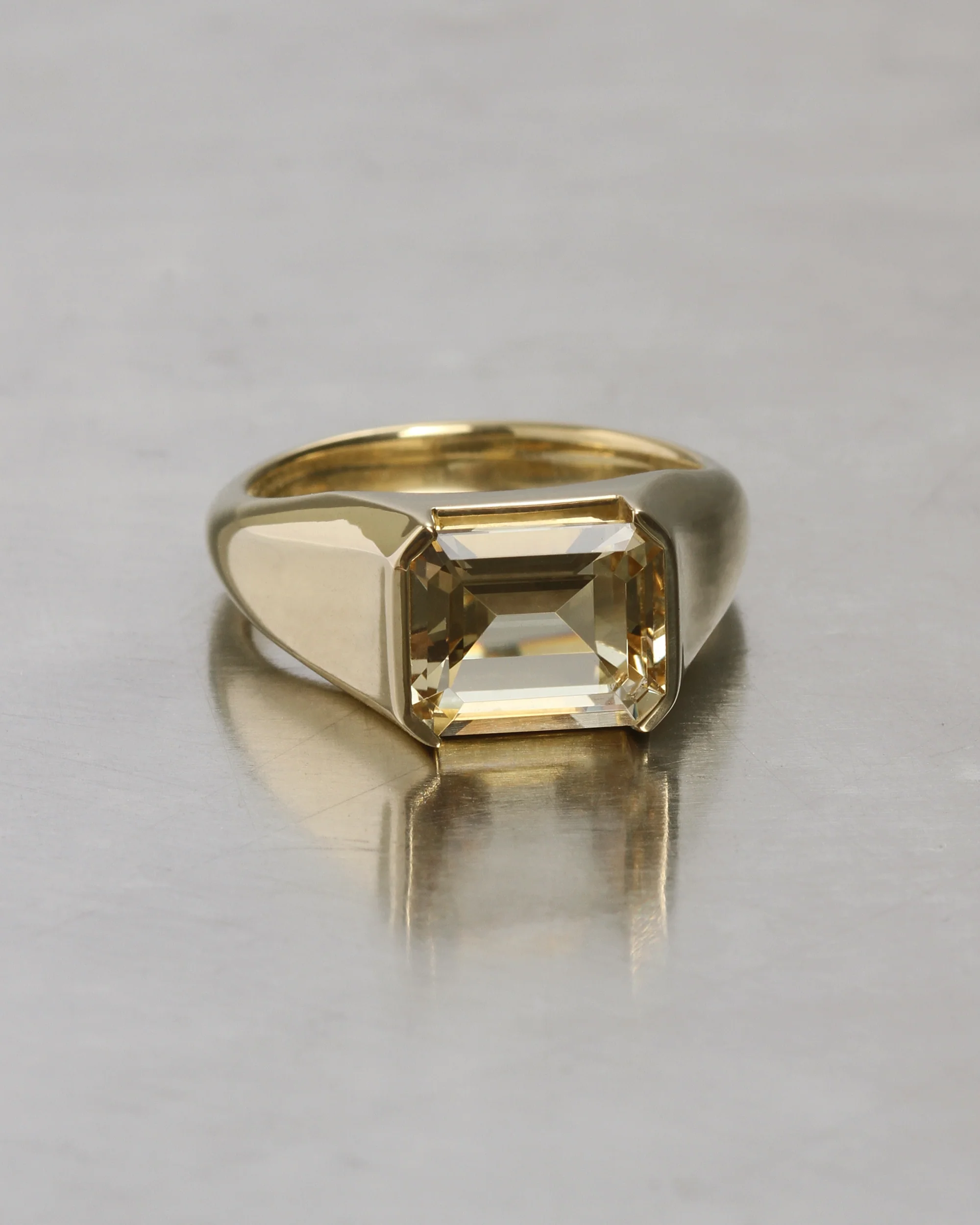 Lucca Ring Yellow Beryl Solid Gold - Image 3
