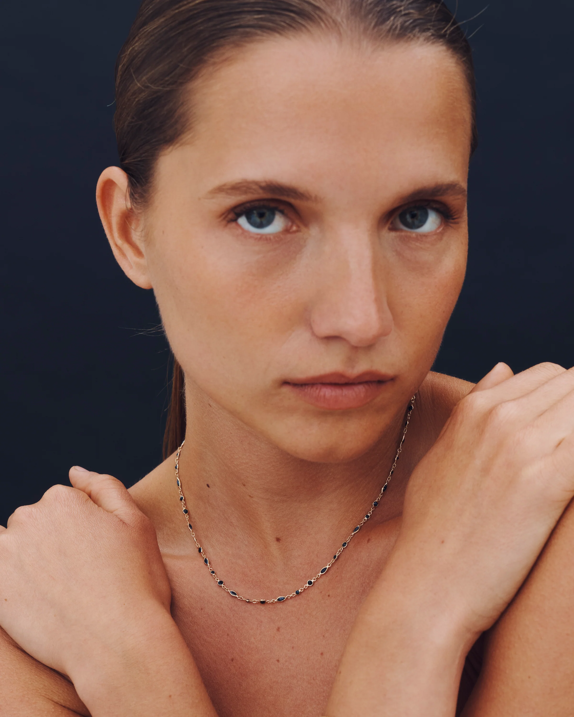 Lucia Marquise Necklace Solid Gold - Image 2