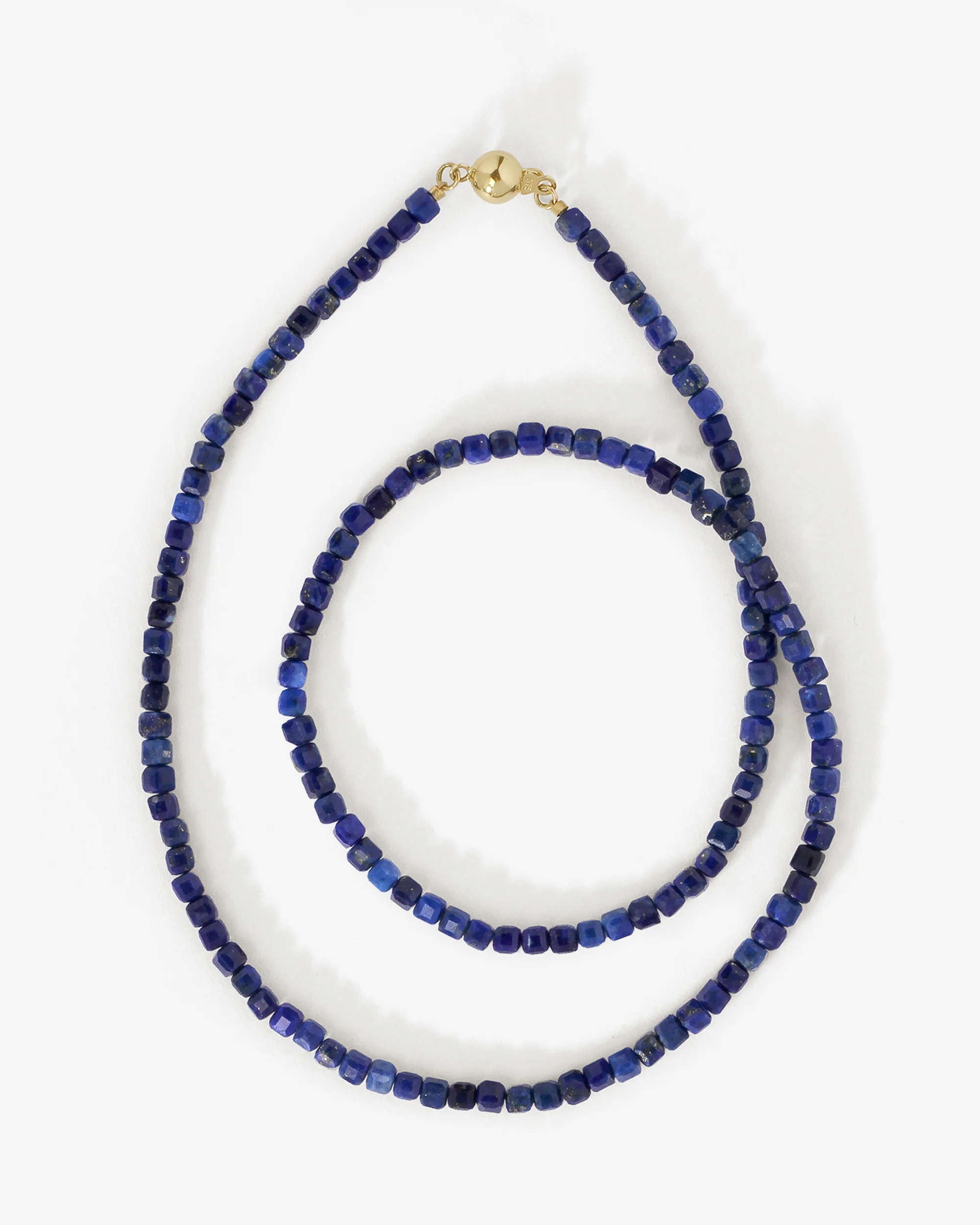 Lucien Lapis Bead Necklace Solid Gold - Image 4