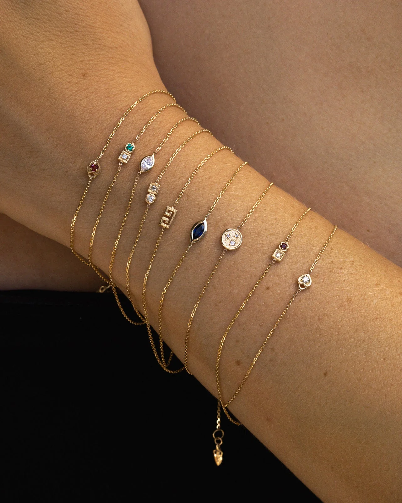 Marquise Bracelet Sapphire Solid Gold - Image 2