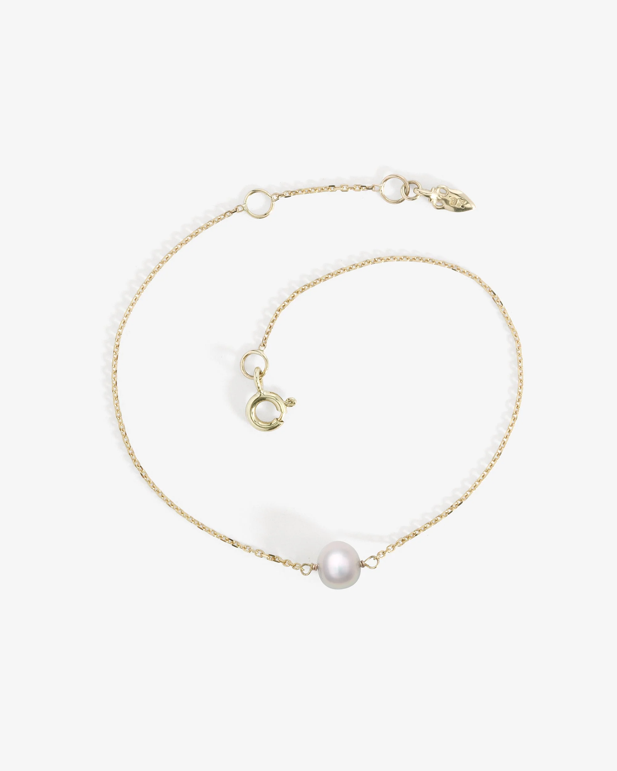 Mer Solitaire Bracelet Pearl Solid Gold