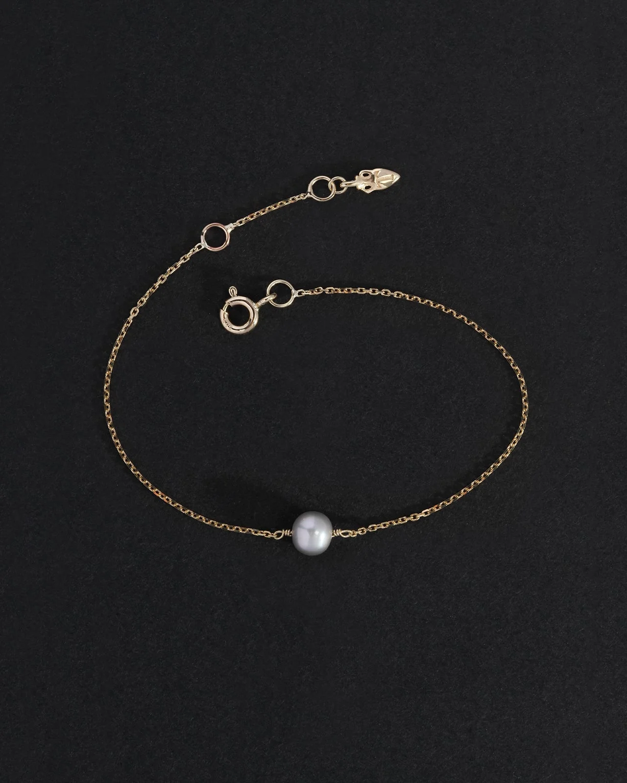 Mer Solitaire Bracelet Pearl Solid Gold - Image 3