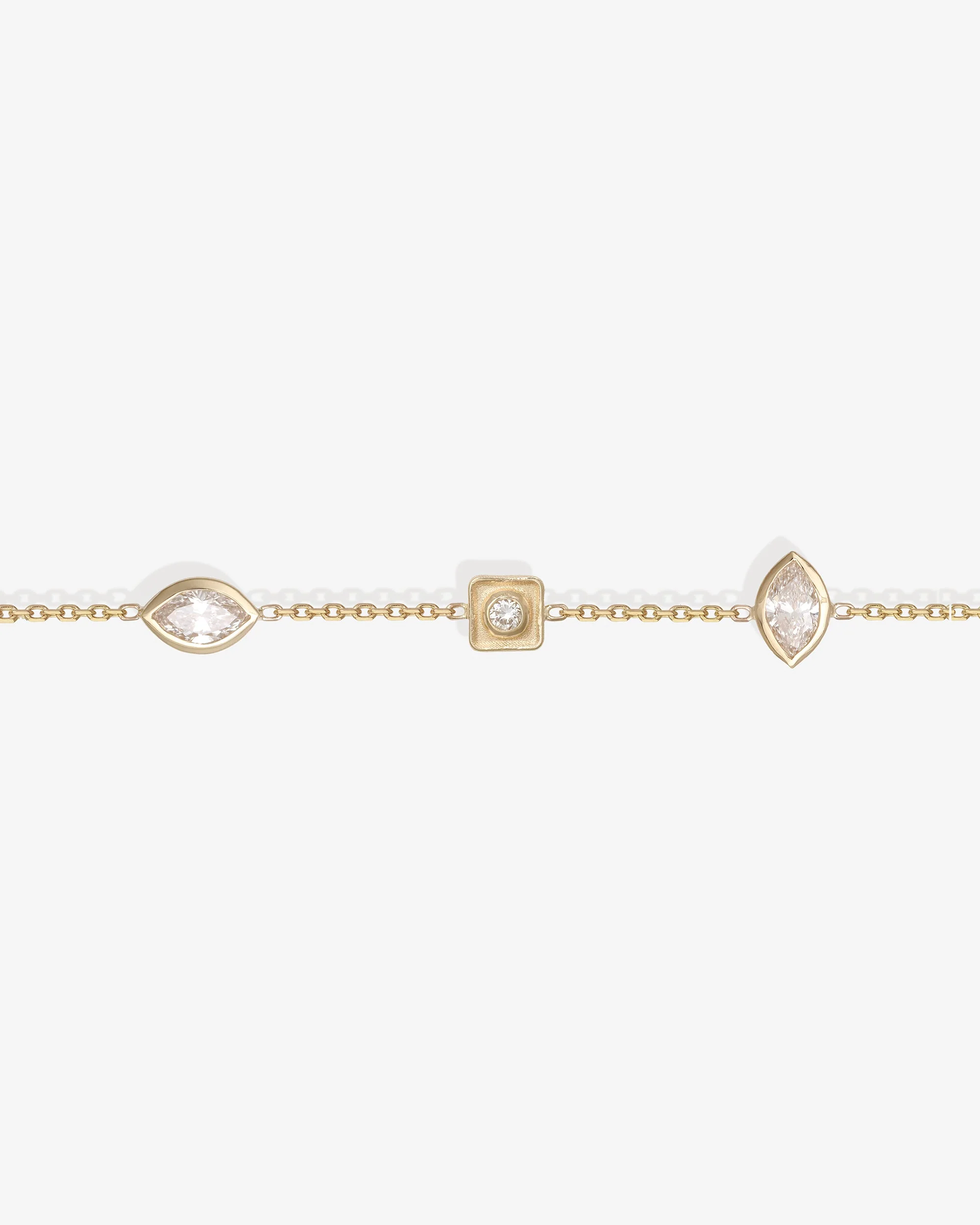 Mer Station Bracelet Diamond Solid Gold - Image 5