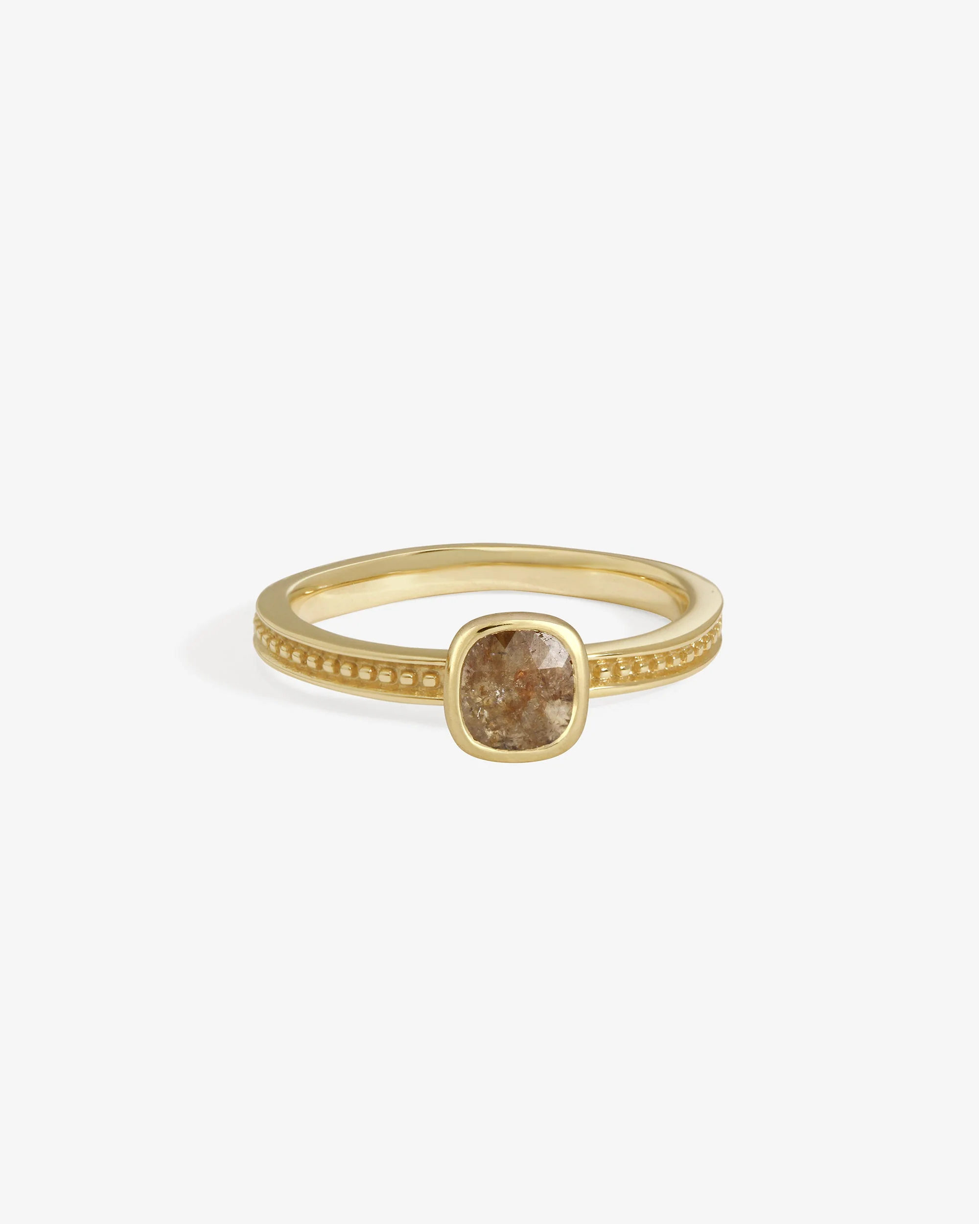 Mila Cushion Ring 0.25ct Red Vein Diamond Solid Gold