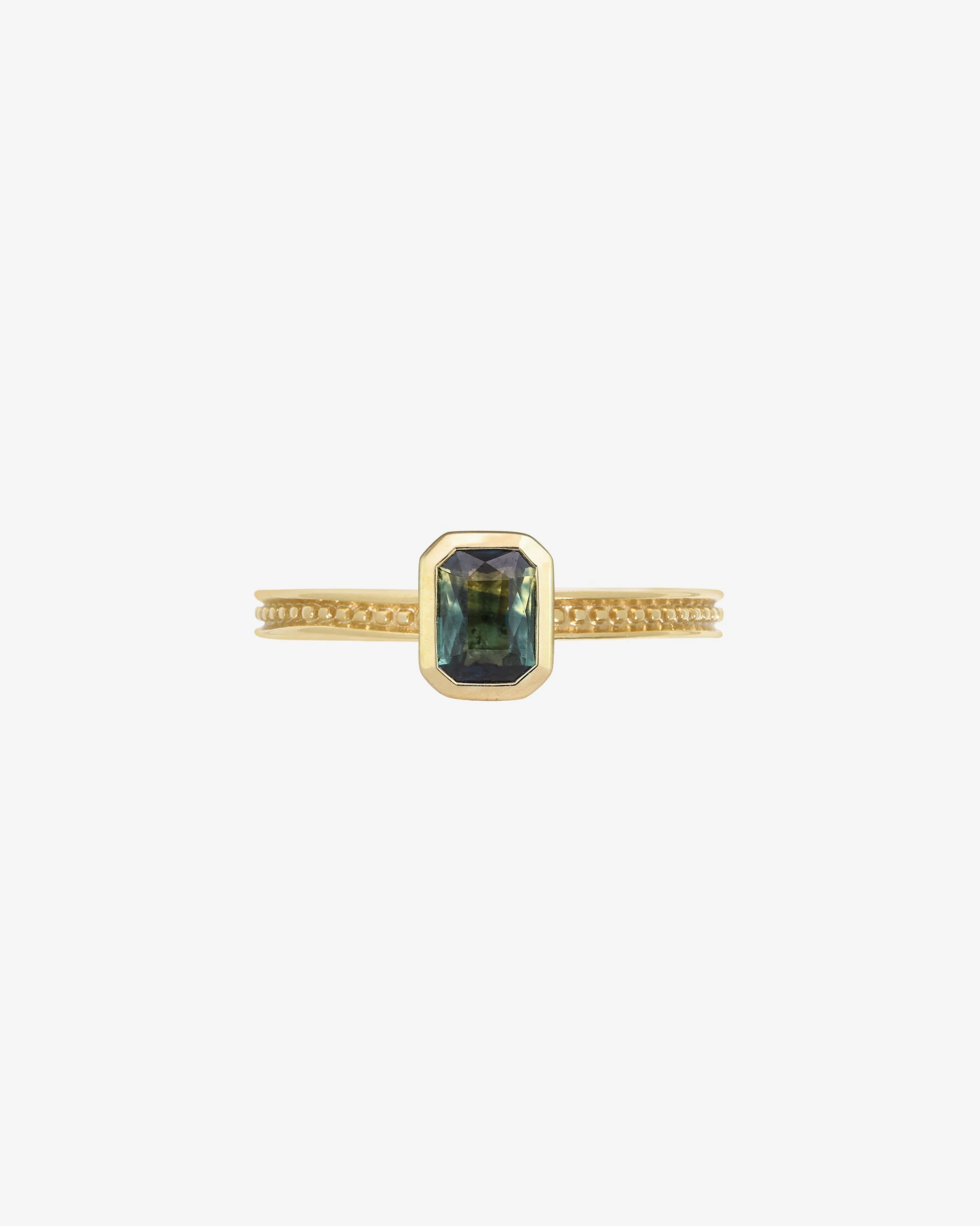 Mila Emerald Cut Ring 0.56ct Parti Sapphire Solid Gold - Image 3