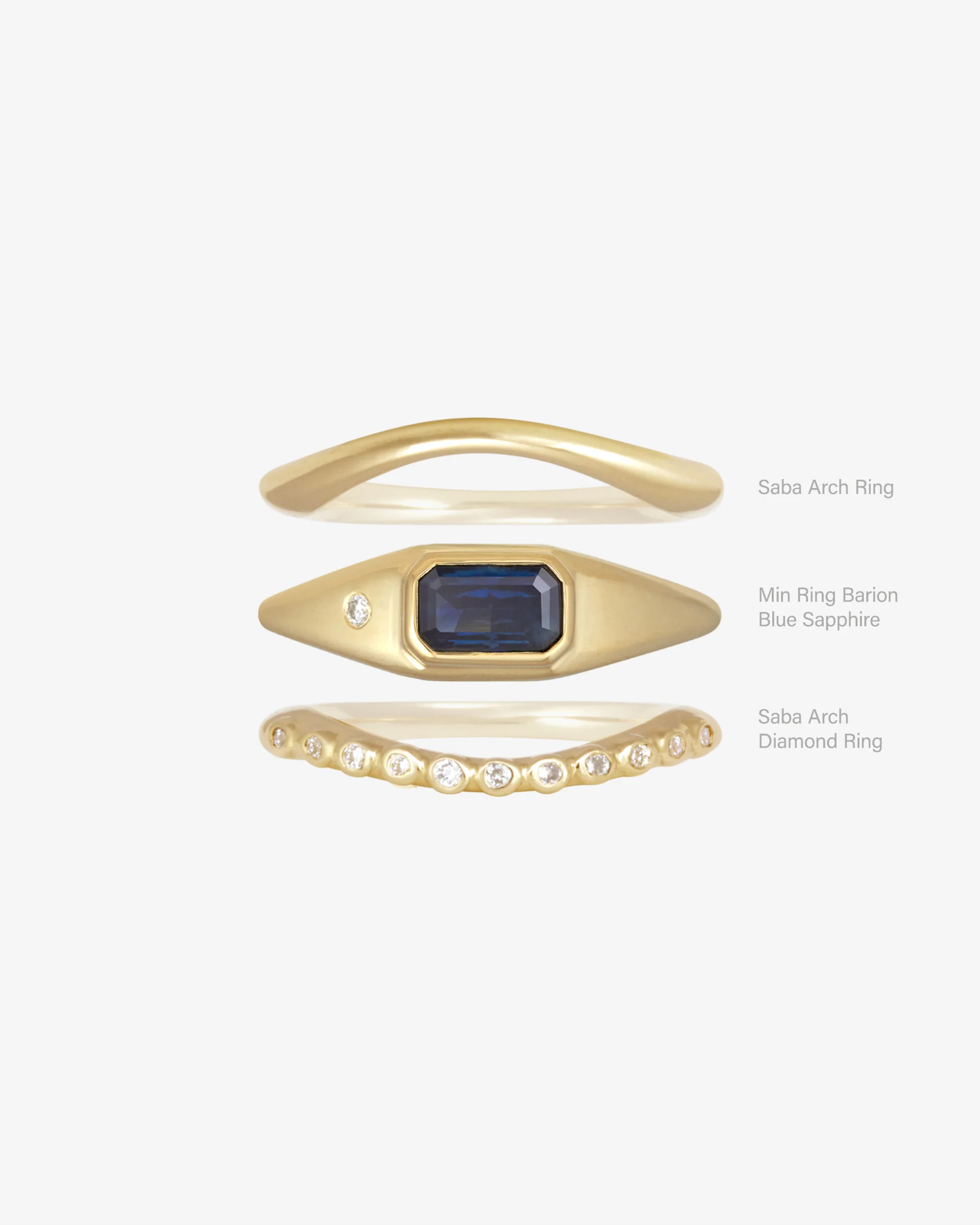 Min Ring Barion Blue Sapphire Solid Gold - Image 3