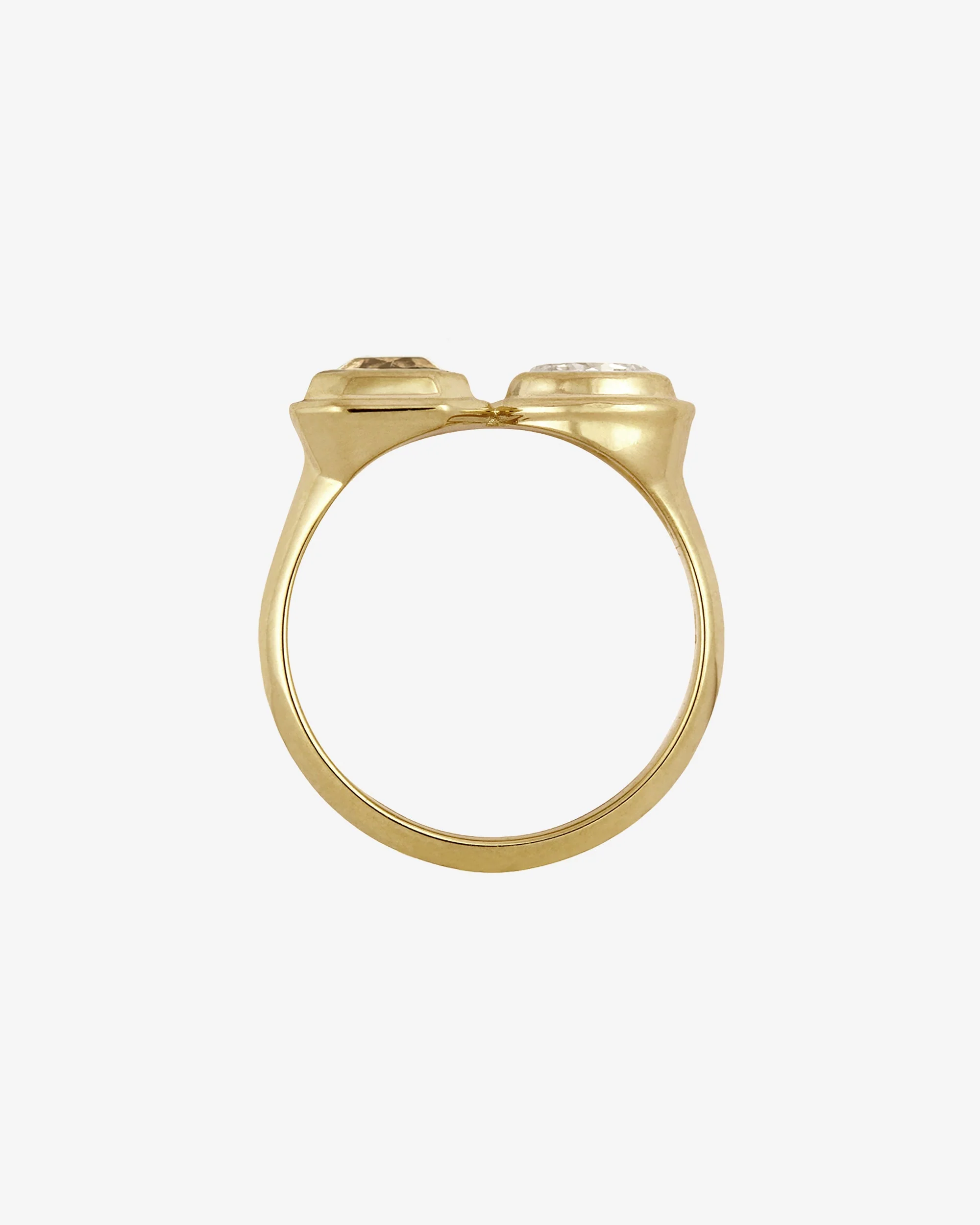 Mino Ring Champagne Diamond Solid Gold - Image 3