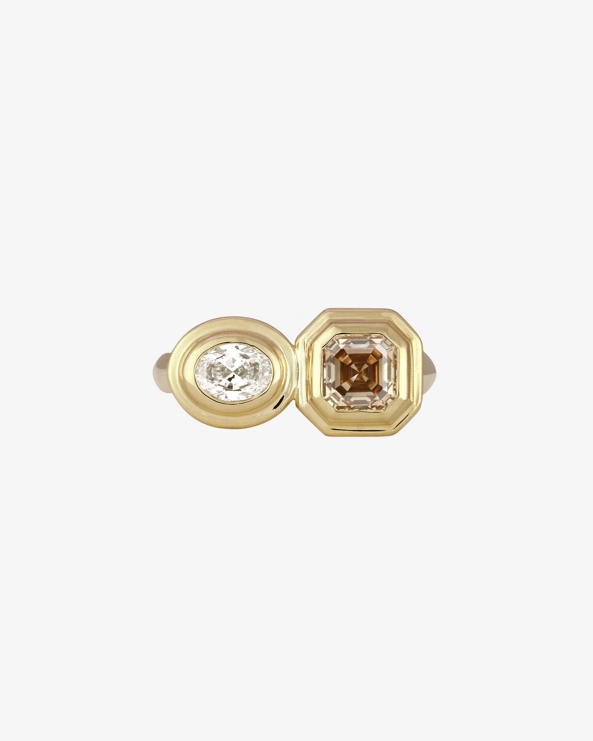 Mino Ring Champagne Diamond Solid Gold - Image 5