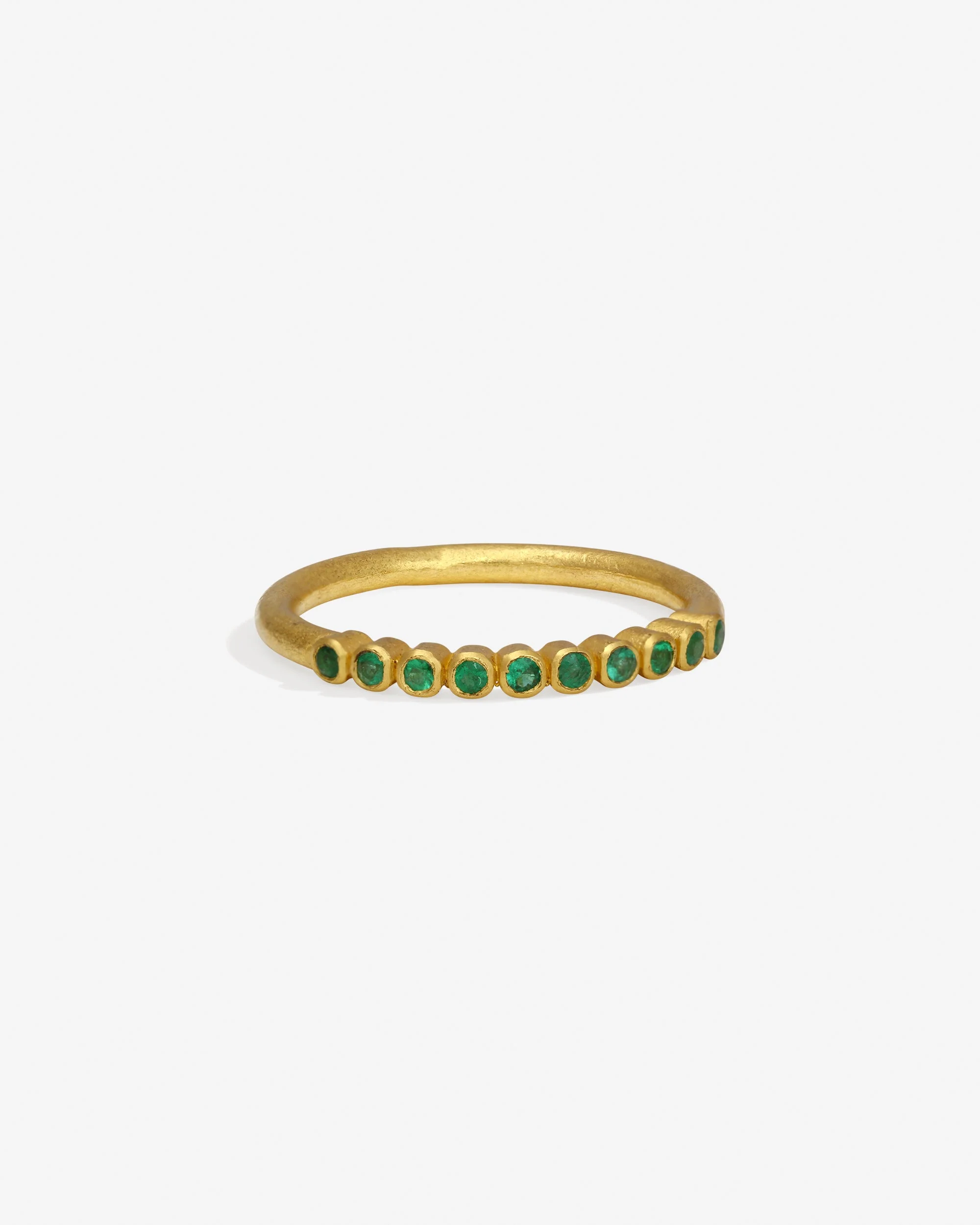Miri Half Eternity Ring Emerald Solid Gold