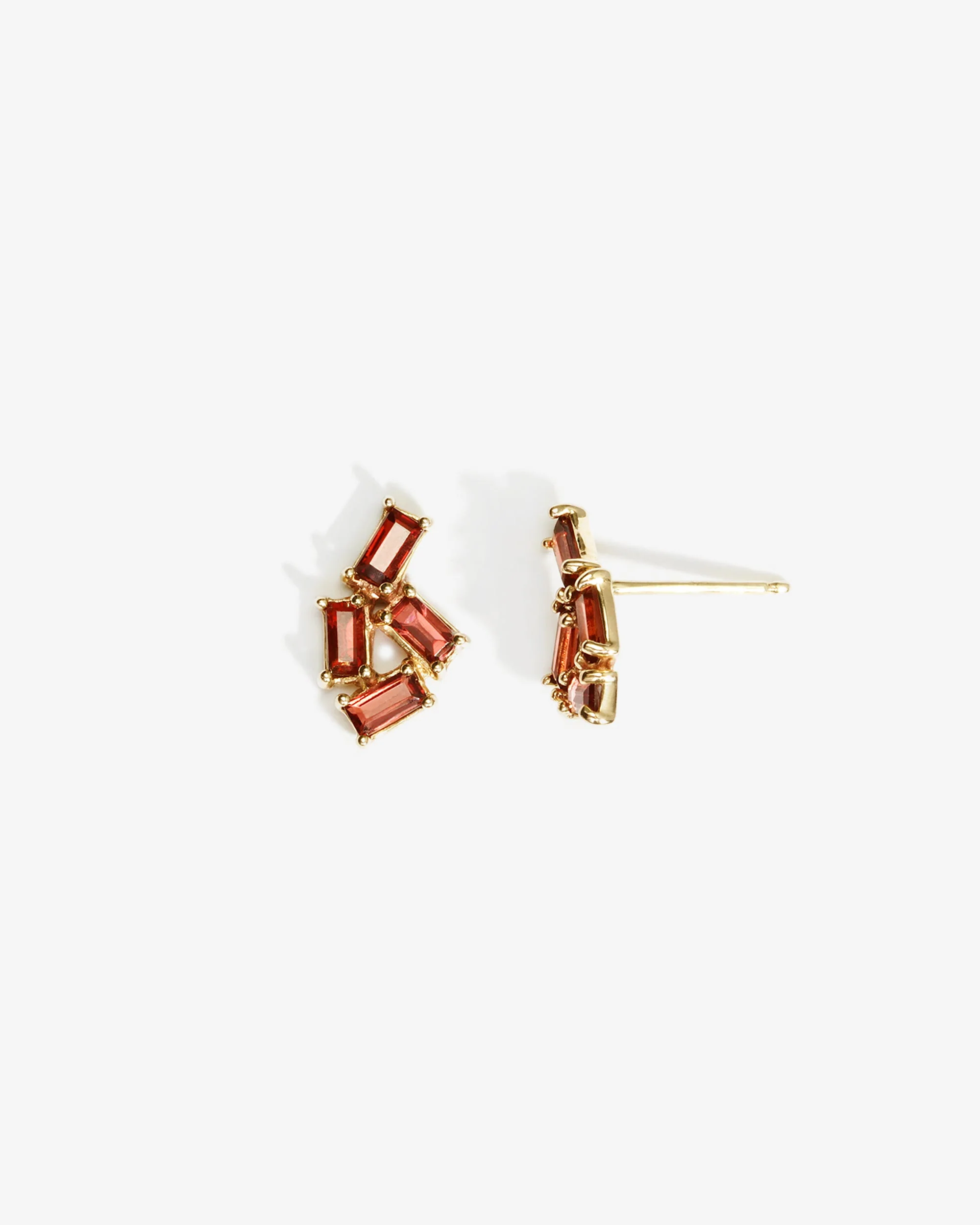 Monti Earrings Garnet Solid Gold - Image 4