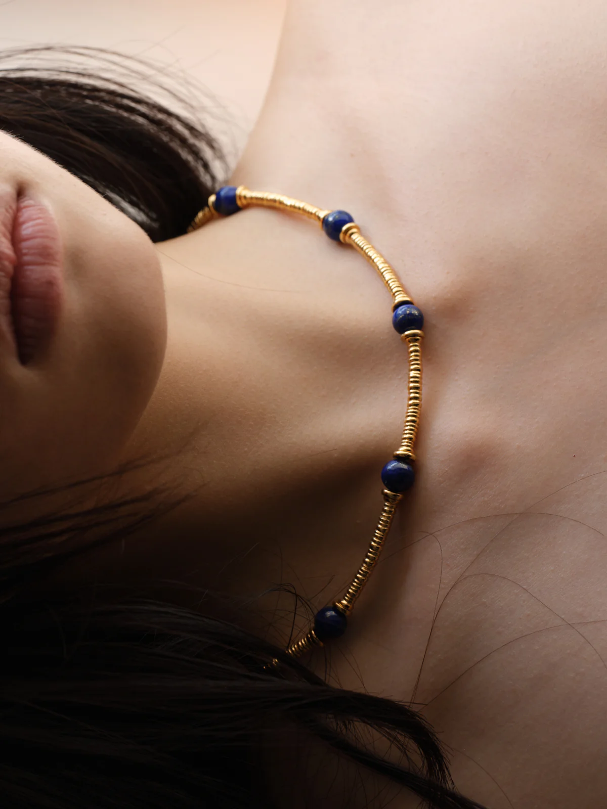 Olympia Necklace Lapis Gold Vermeil - Image 5