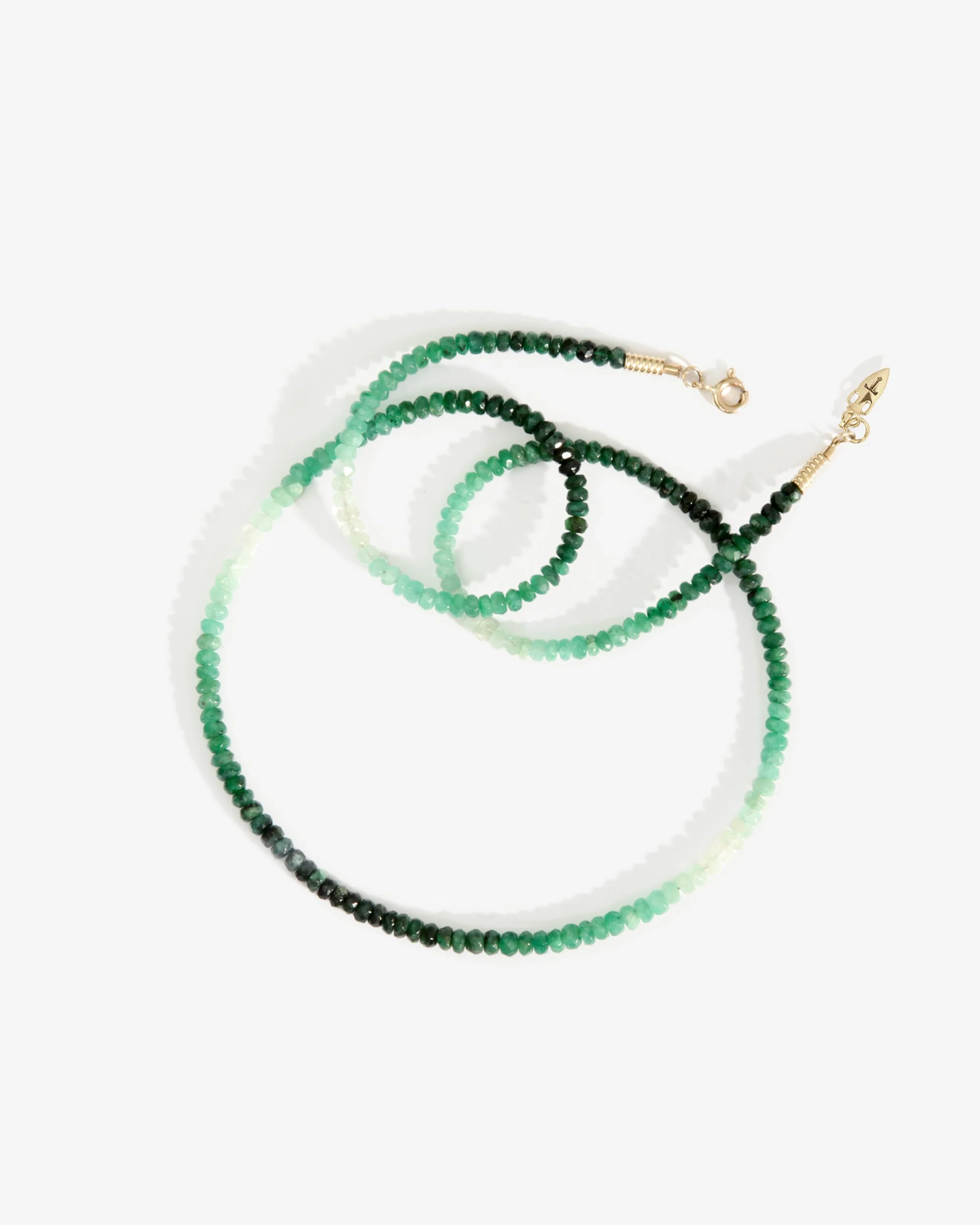 Ombre Necklace Emerald Solid Gold - Image 4