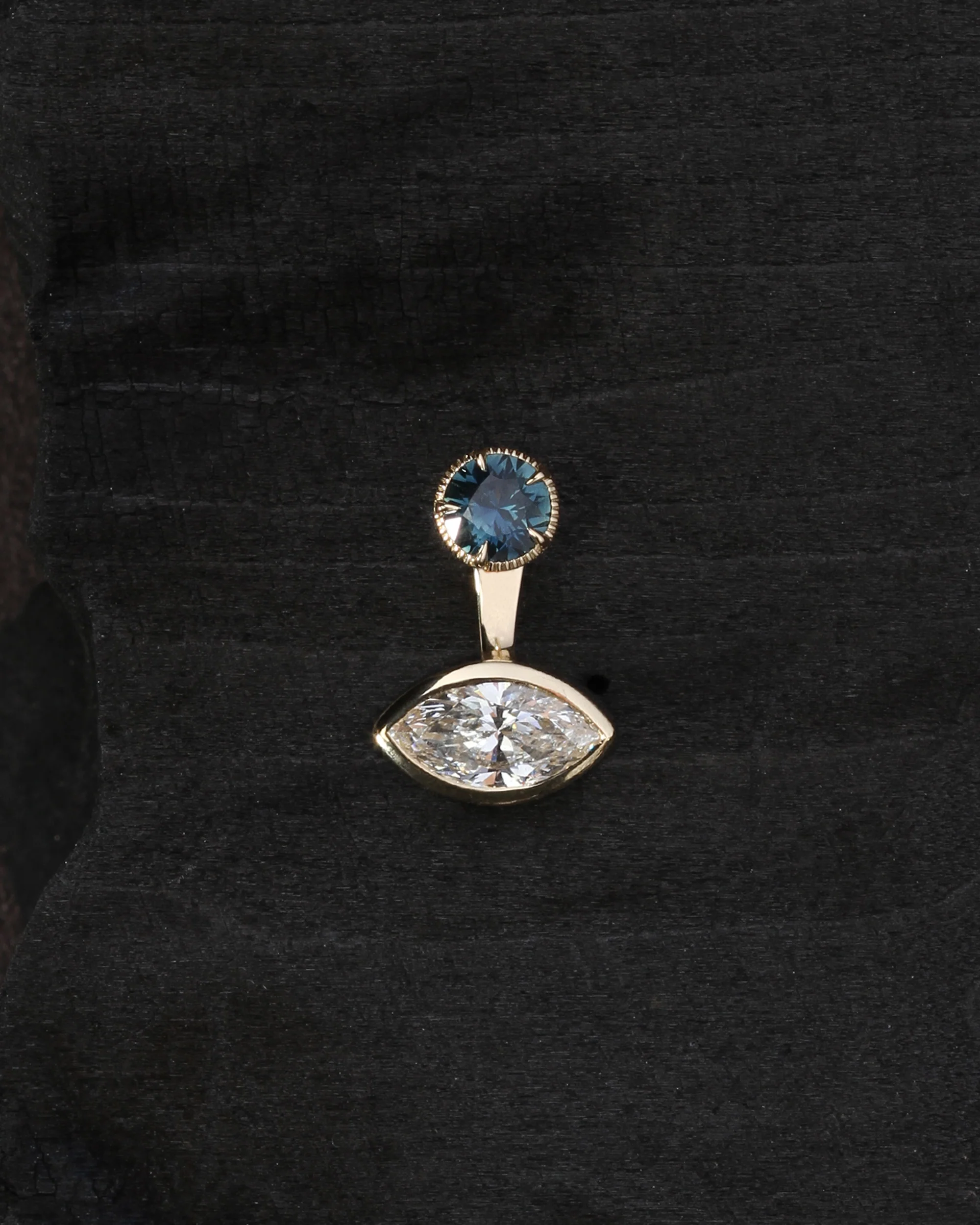 Orbit Marquise Diamond Ear Jacket Solid Gold - Image 6