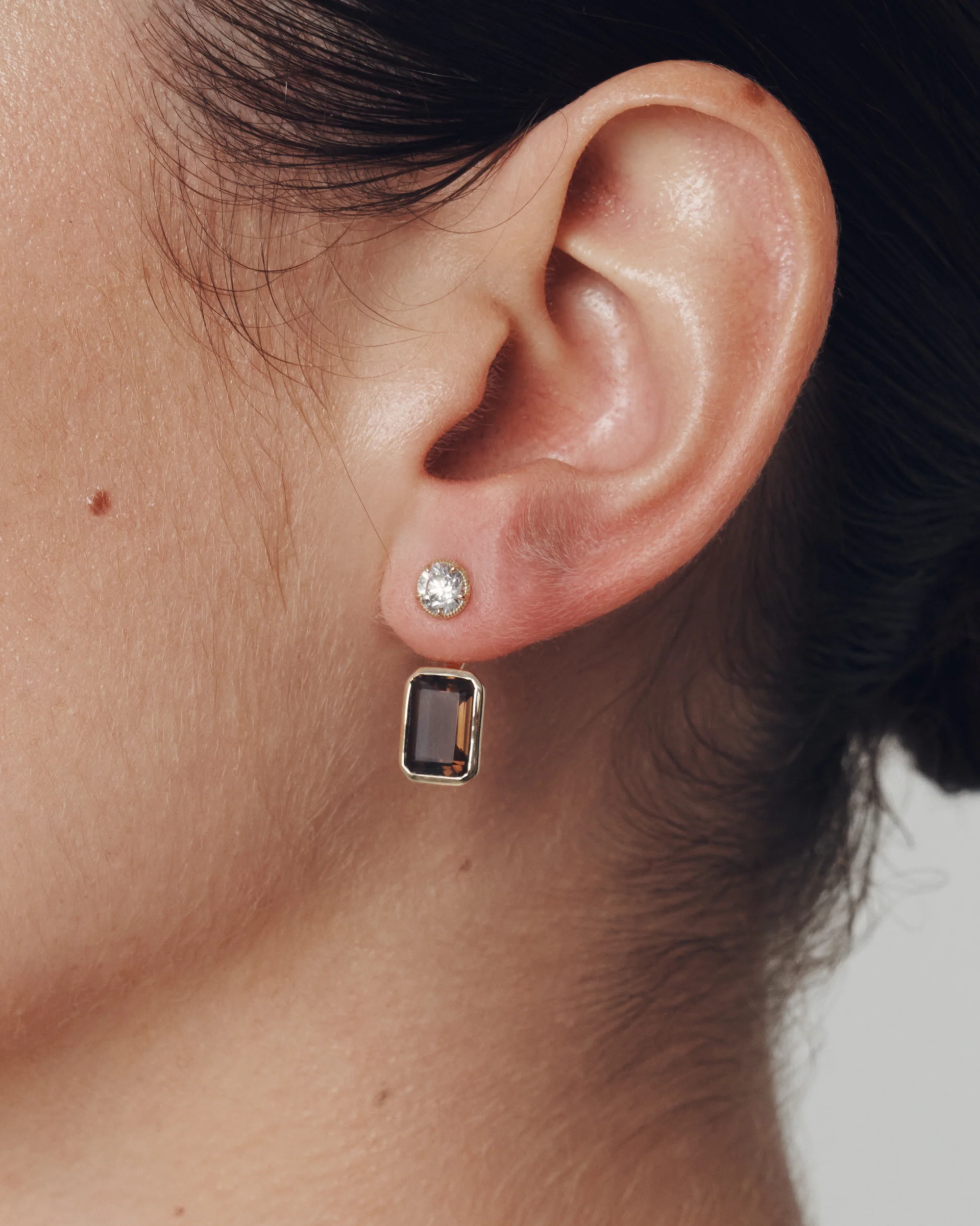 Orbit Quartz Ear Jacket Solid Gold - Image 3