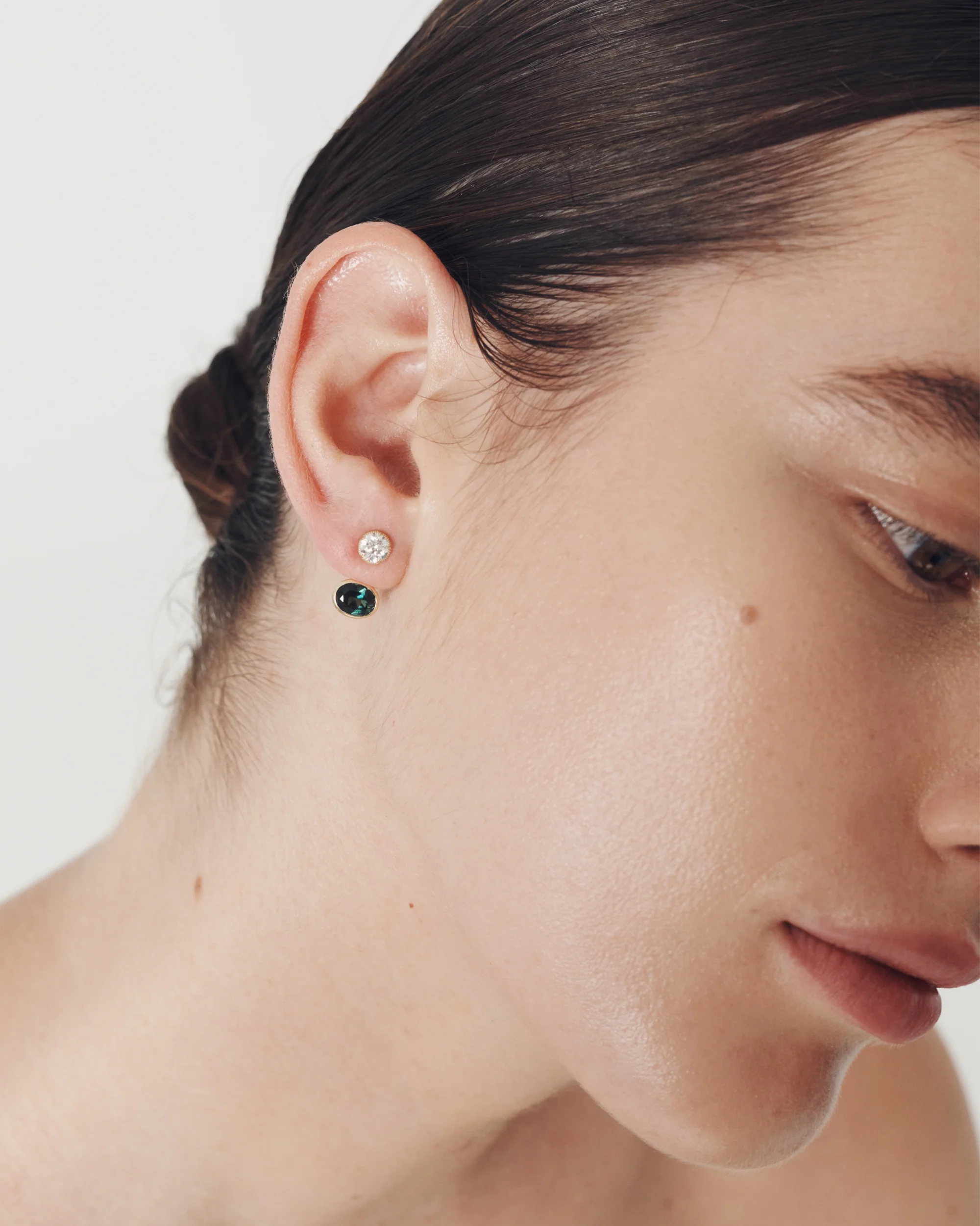 Orbit Sapphire Ear Jacket Solid Gold - Image 5