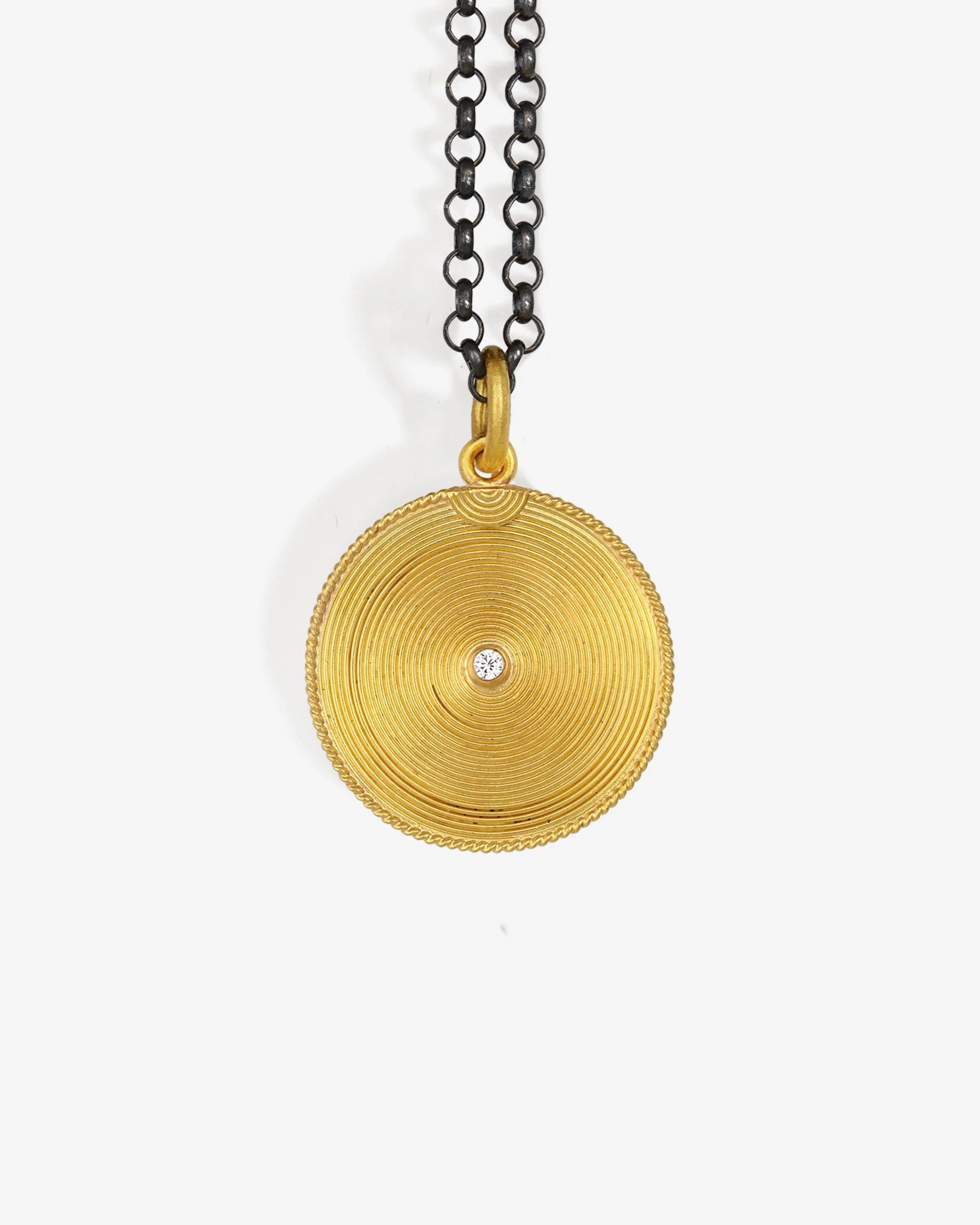 Patella Large Necklace Diamond Solid Gold