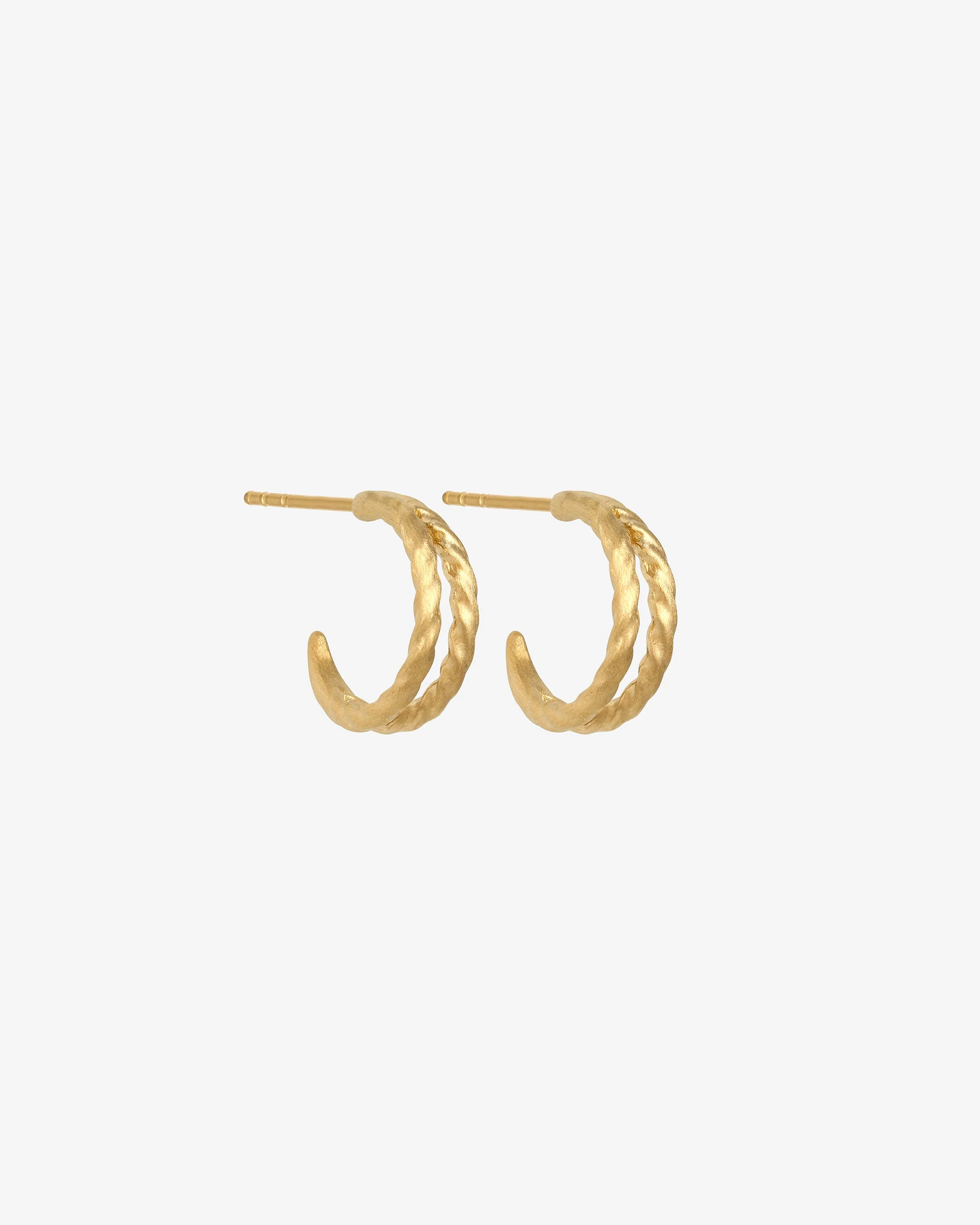 Priam Split Hoops Gold Vermeil