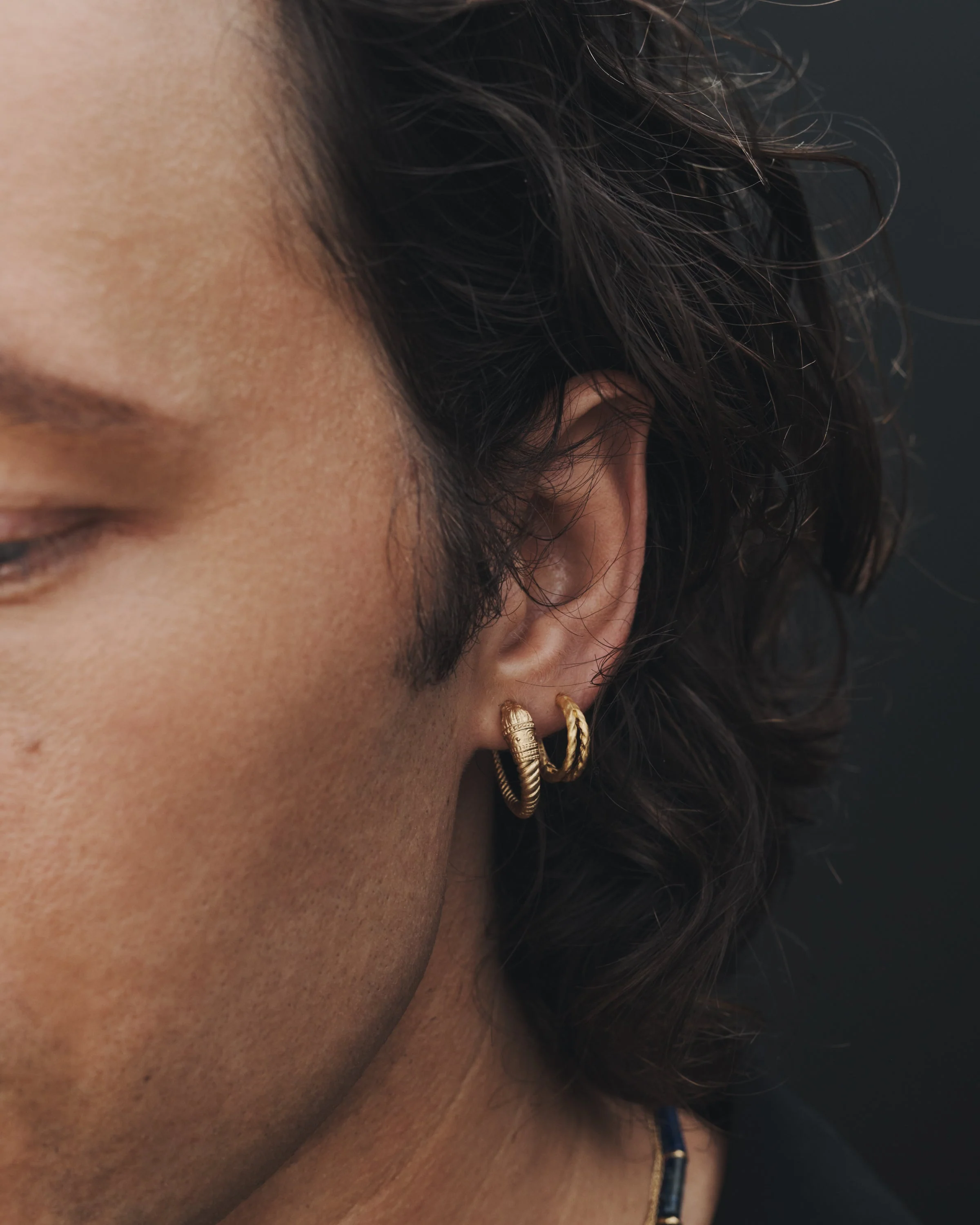 Priam Split Hoops Gold Vermeil - Image 3