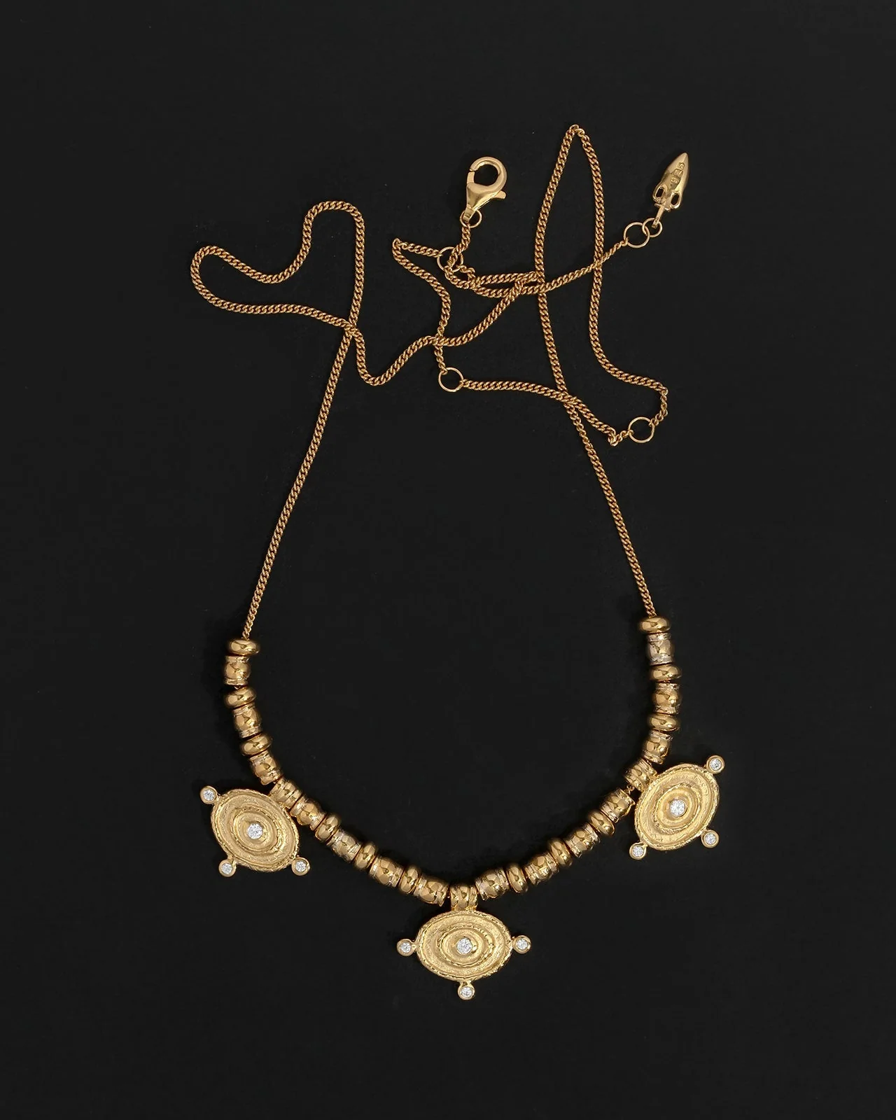 Reign Oval Statement Necklace Gold Vermeil - Image 3