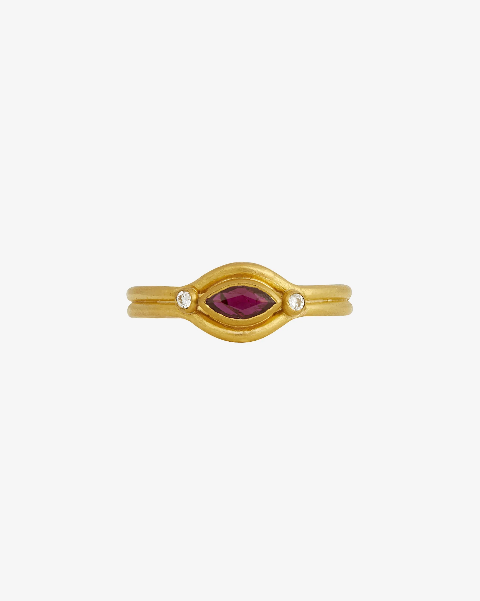 Reign Ring Ruby Diamond Solid Gold - Image 3