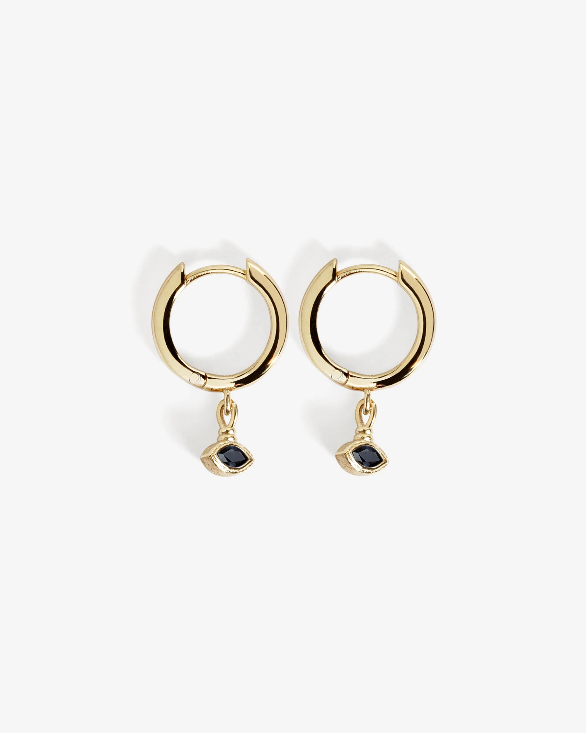 Relic Marquise Drop Earrings Sapphire Solid Gold - Image 3